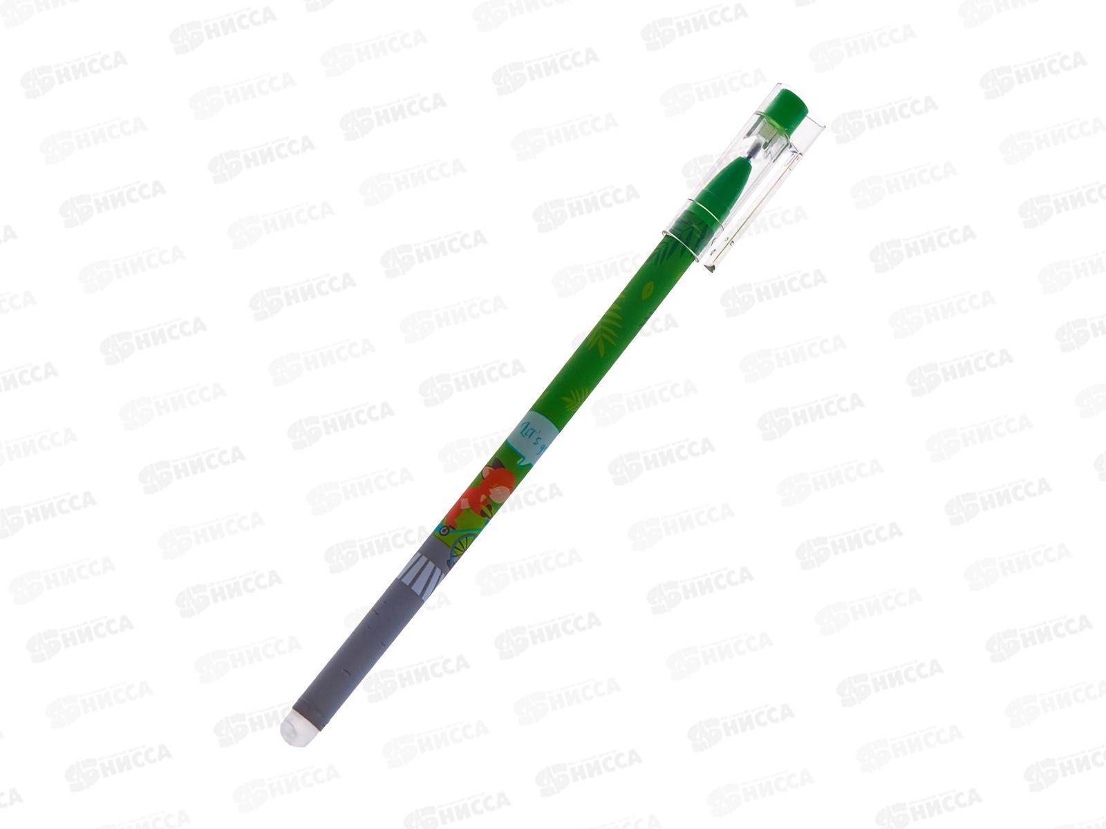 Ручка пишет-стирает  BASIR Лисята синяя, гель, 6029*12/144/576