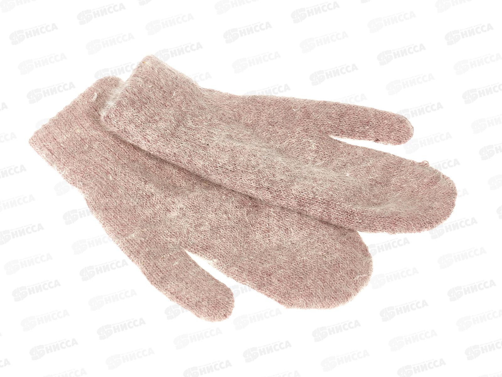 Варежки женские трикотажные (21*10) акрил M 2313-L mix *10