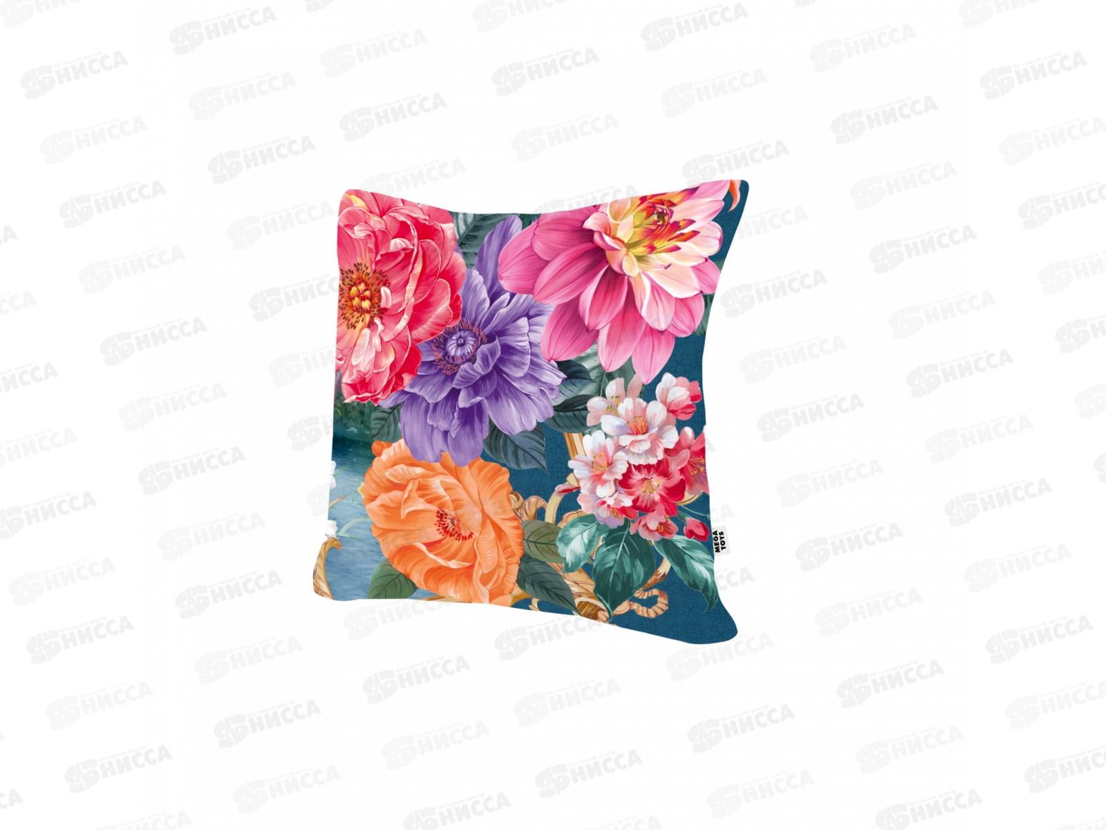 Подушка декоративная &quotГеоргины красные&quot 30см, 01058  *9