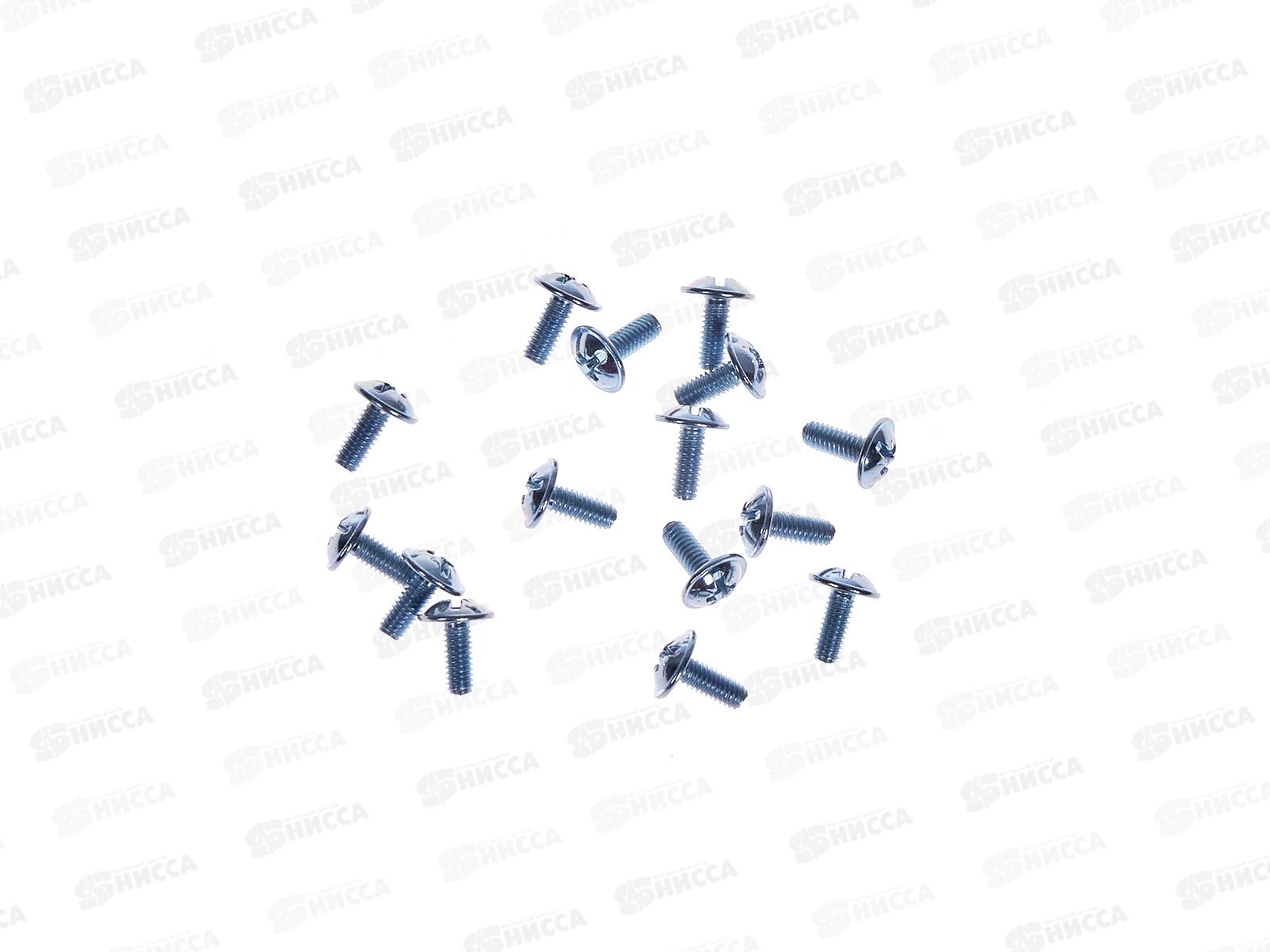 Винт для крепления ручки М4 10мм белый цинк (15шт)