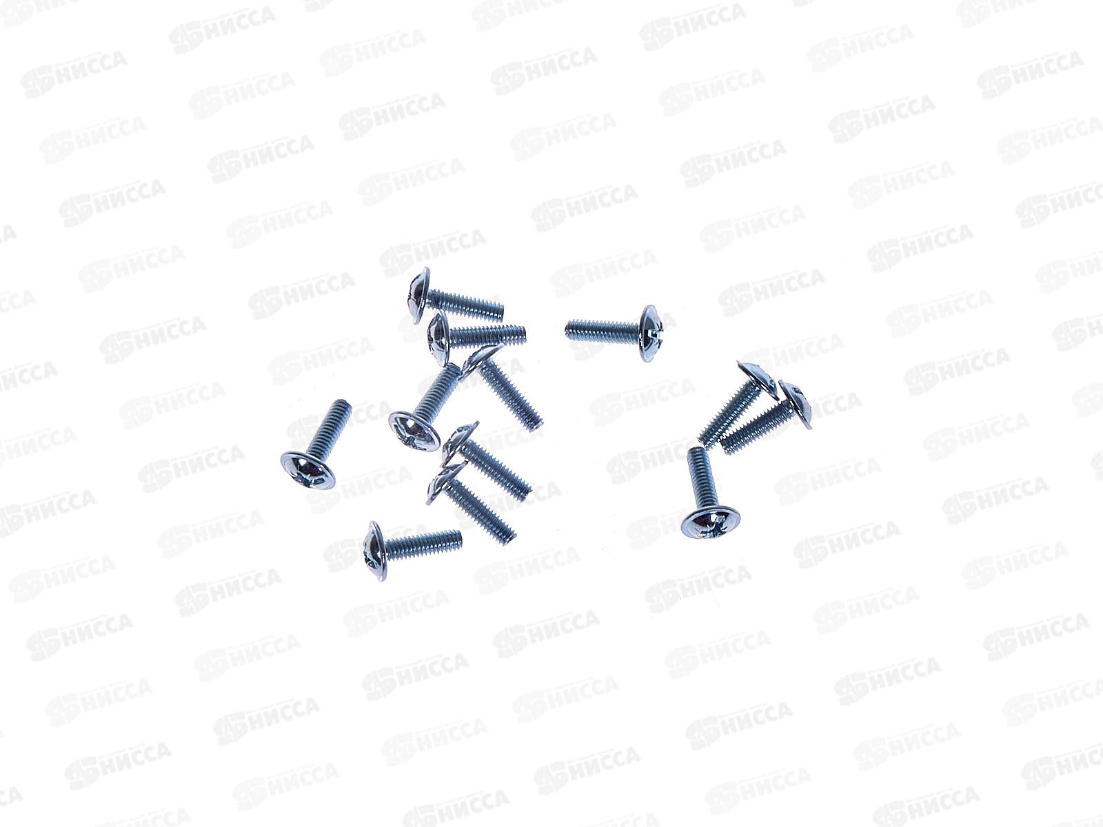 Винт для крепления ручки М4 14мм белый цинк (12шт) *20