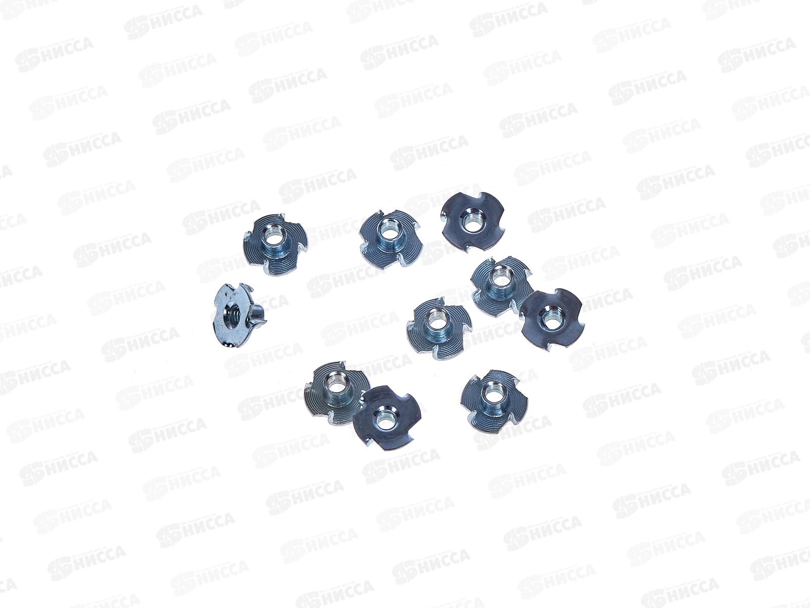 Гайка мебельная забивная М5 белый цинк (10шт)*20