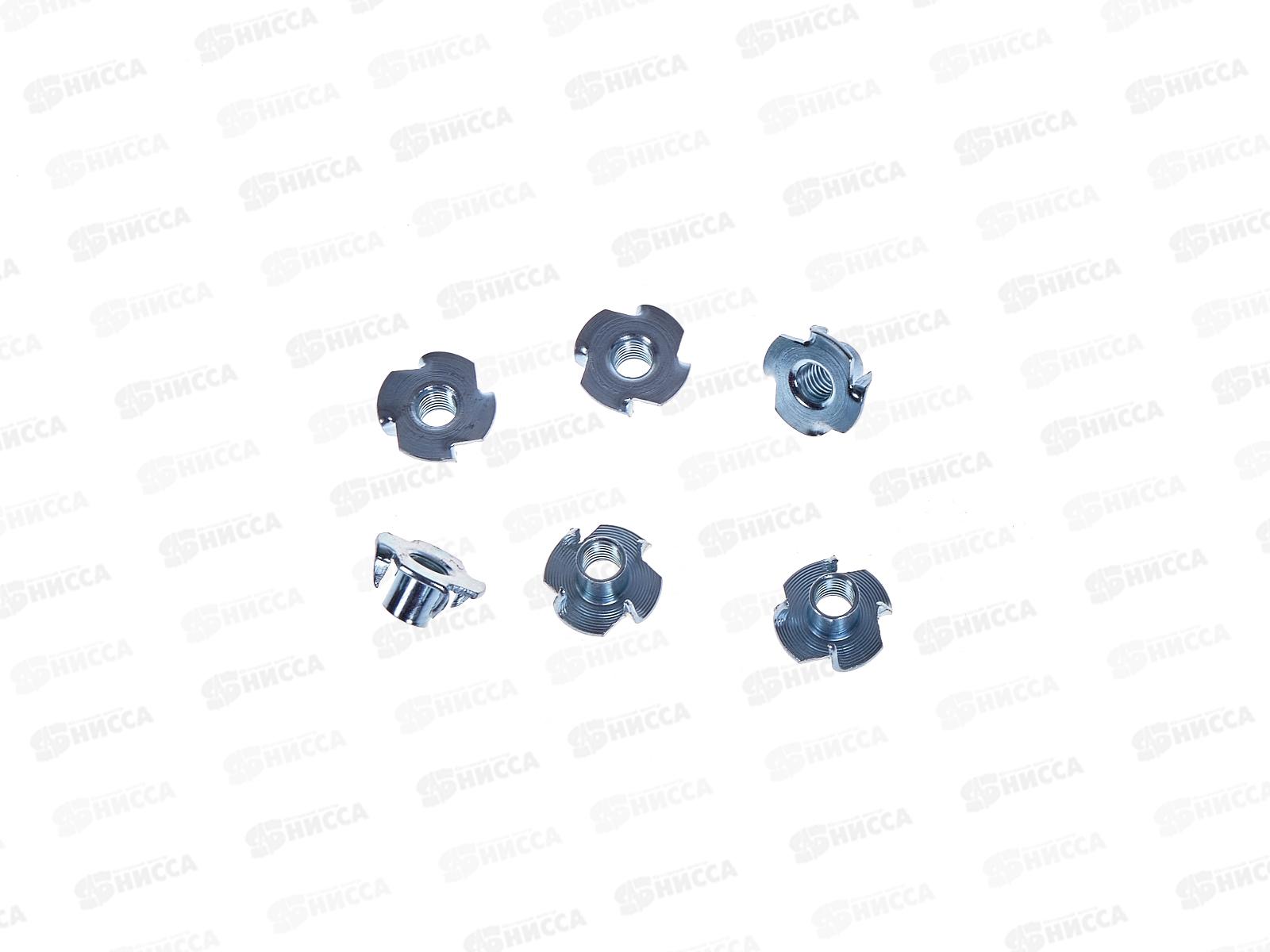 Гайка мебельная забивная М8 белый цинк (6шт)*20