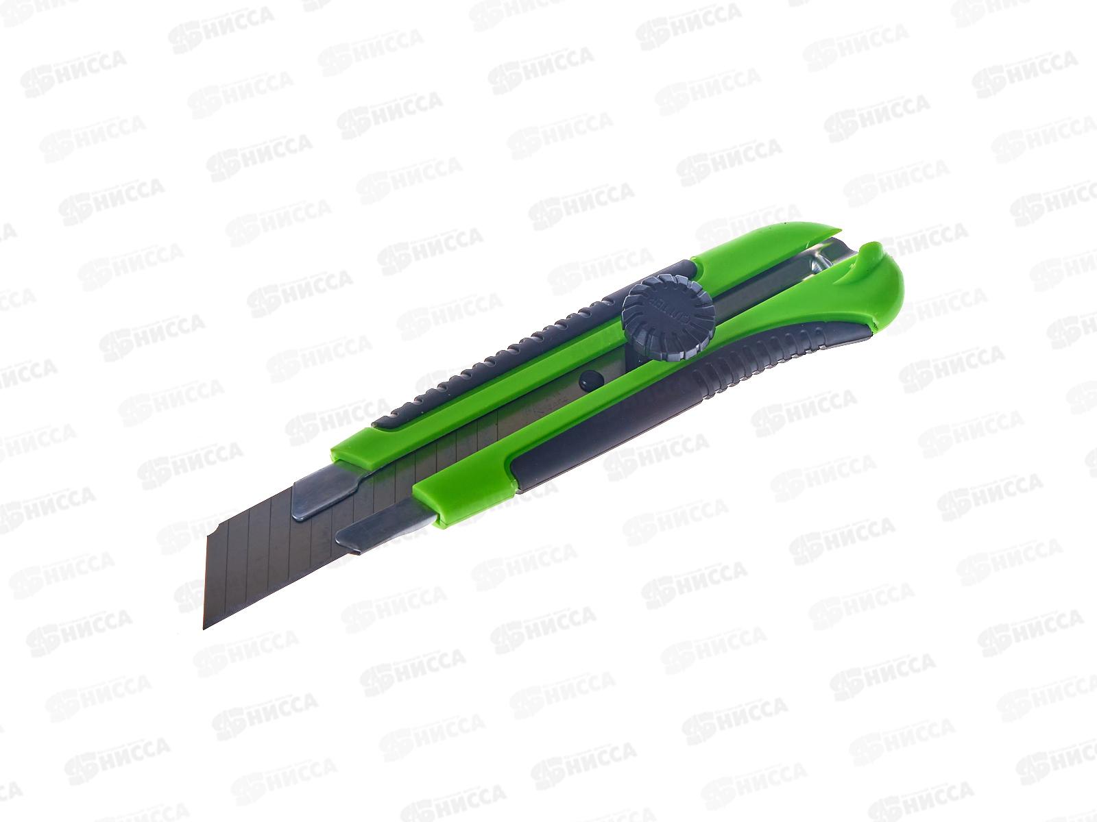 Нож с выдвижным лезвием, обрезной корпус, винтовой фиксатор, сталь ON