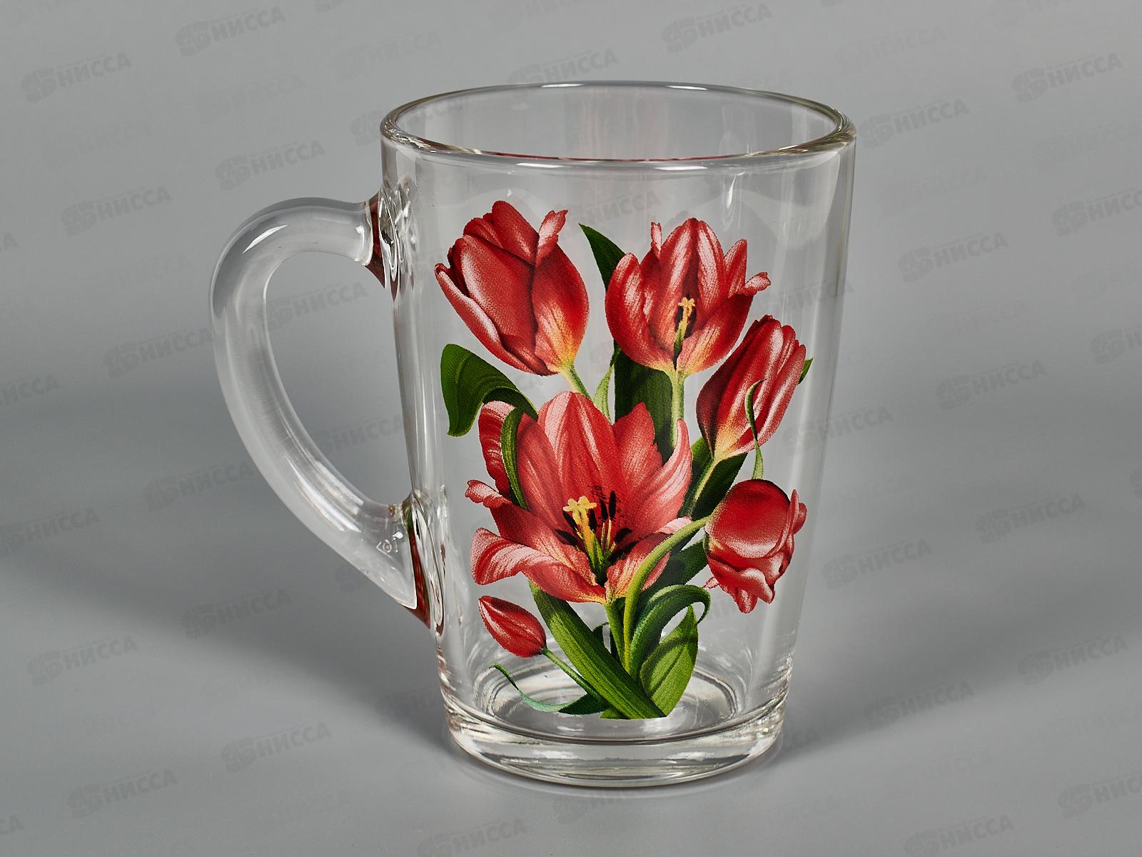Кружка 300мл 334-Д Тюльпаны