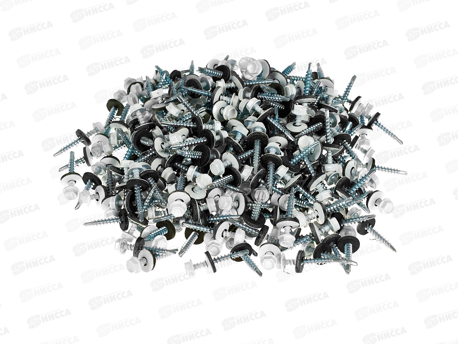 Саморез кровельный RAL9003 4,8*35 (250шт) Сигнальный белый, РусКрепеж *16