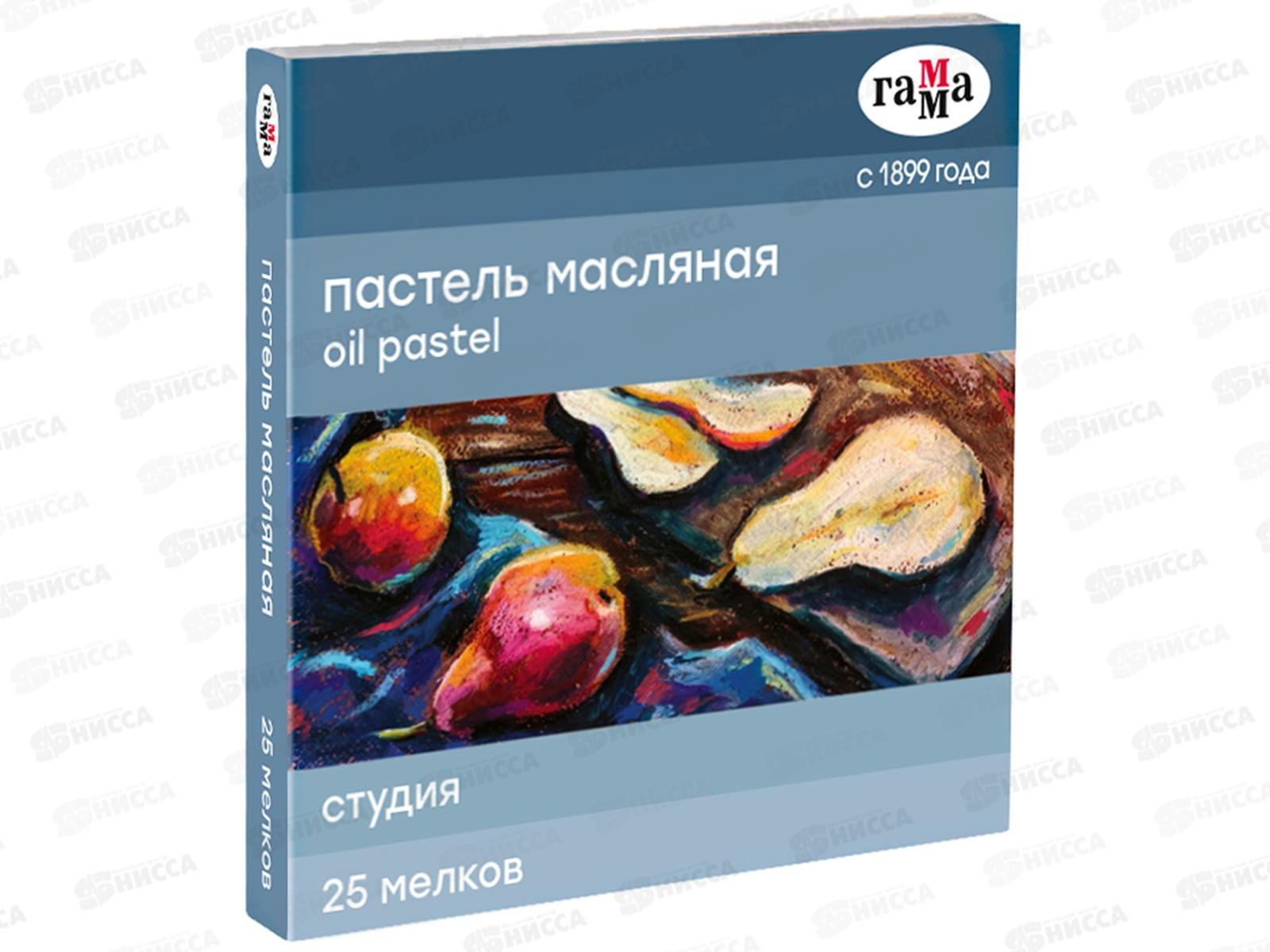 Пастель масляная ГАММА Студия 25 цветов, 290920201*12
