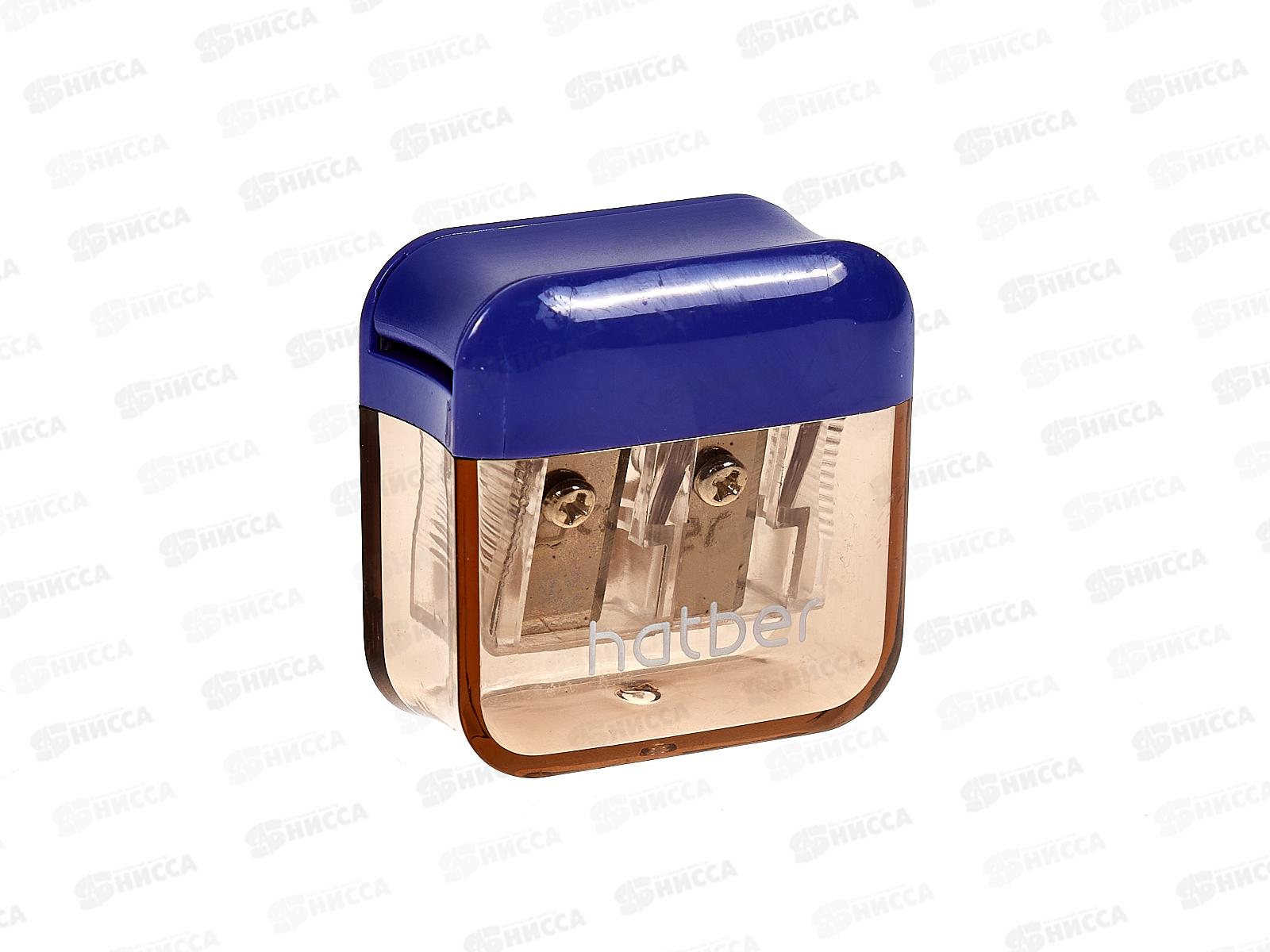 Точилка Hatber пл. цв.с конт. 2 отв., BS-079568 *24