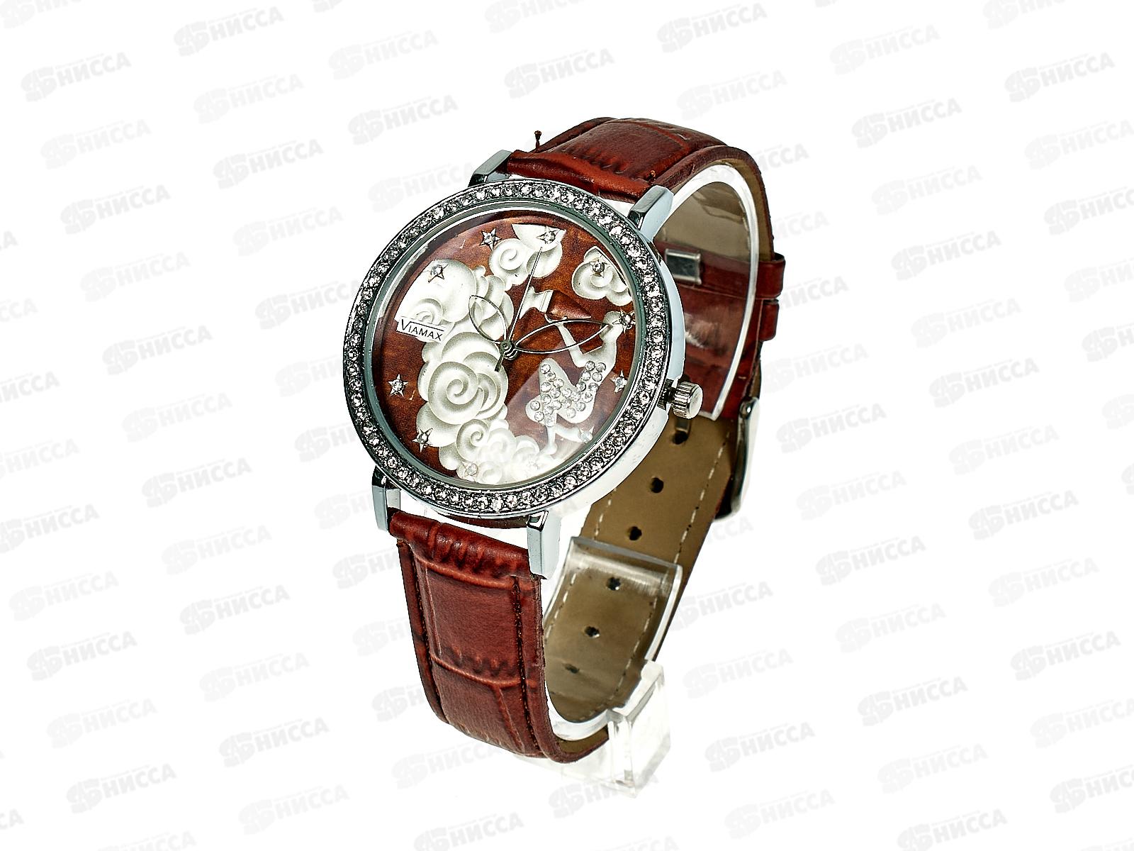Часы женские Viamax на ремешке со стразами крупные