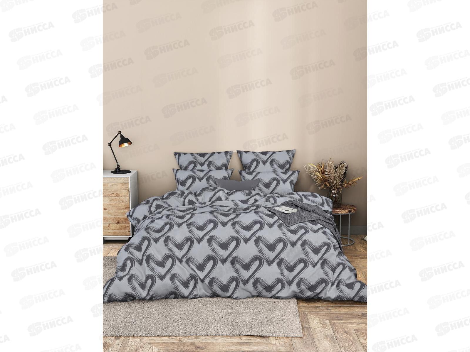 Комплект постельного белья 1,5 спальный Бязь 120гр НН Dark Love 71063-1+70648-29 70*70 2шт