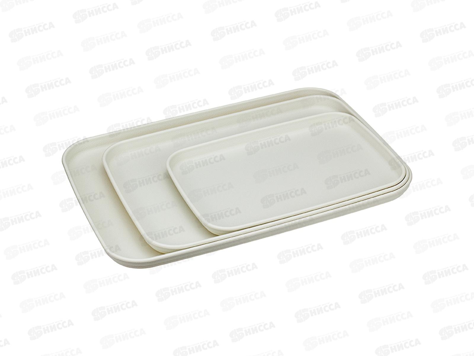 Поднос набор 3шт Белый ротанг М1108 *12