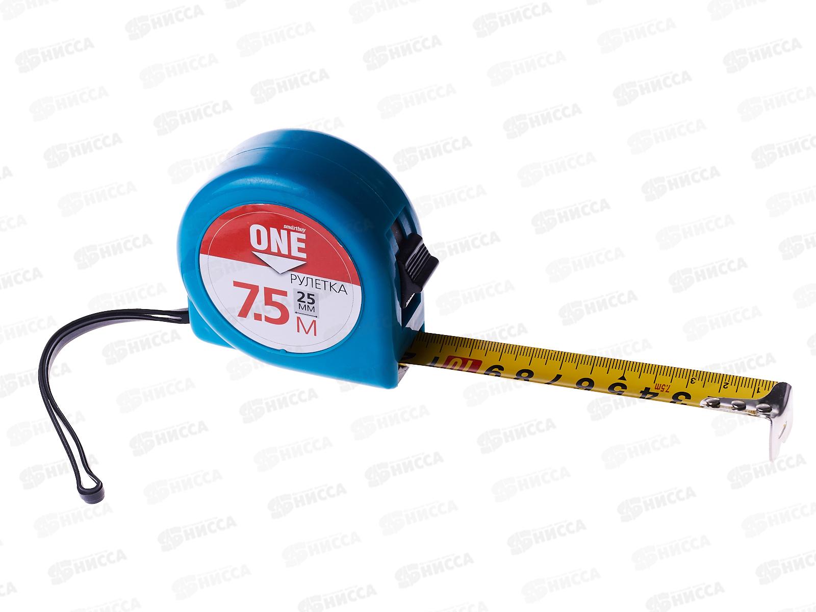 Рулетка  7,5м*25мм пласт.корпус, фиксатор, Smartbuy  *48