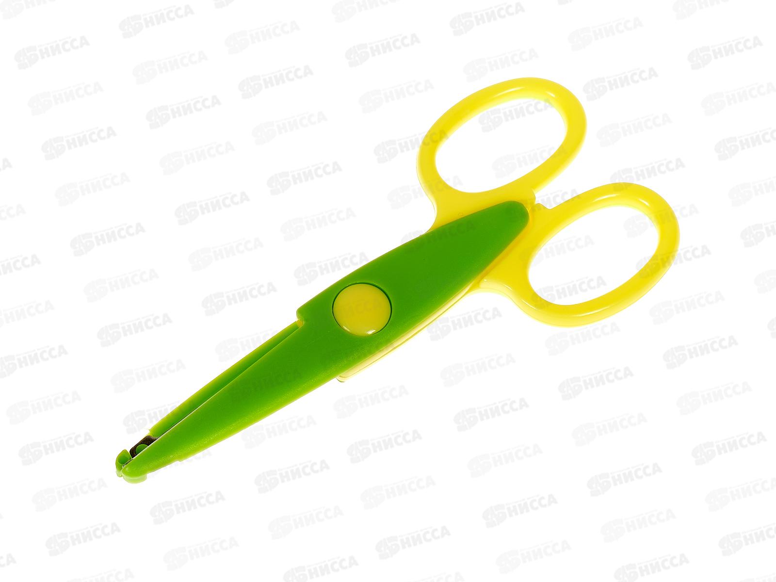 Ножницы ПИФАГОР  135мм,фигурн.лезв. ассорти, блист.,230938*30