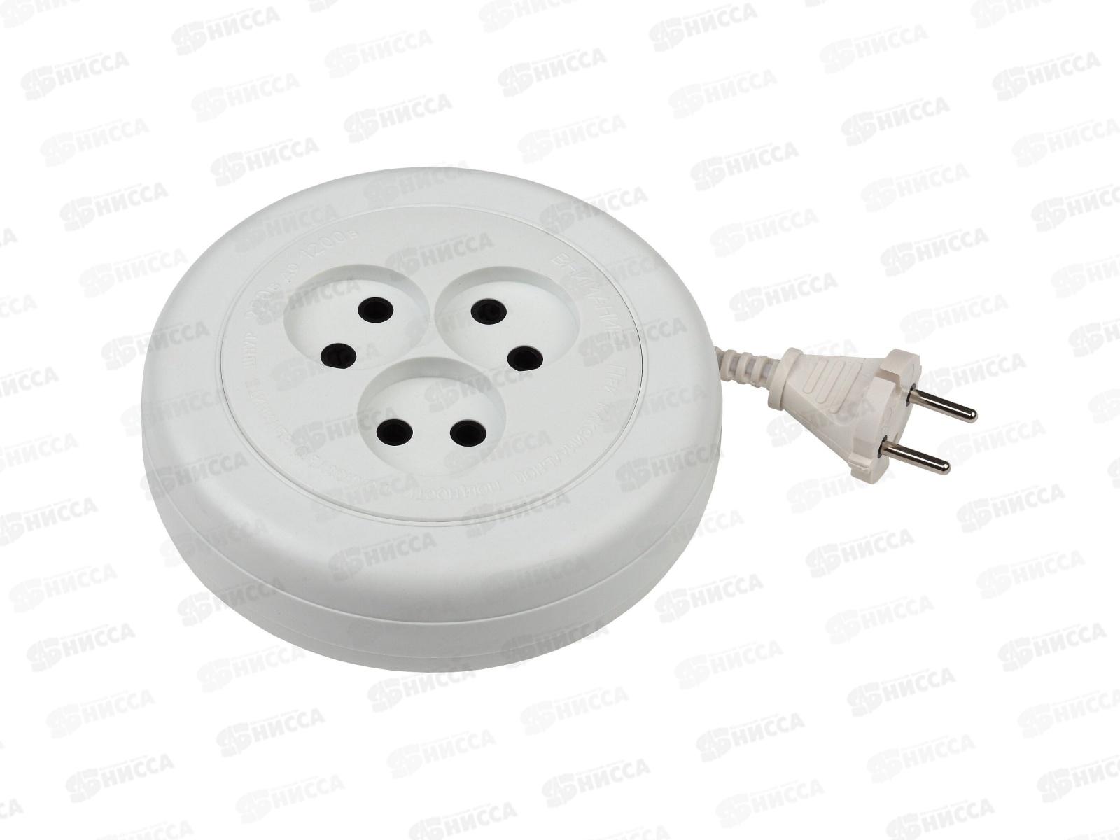 Удлинитель ЭРА рулетка UR(6)-3-1,5m без заземления,  1,5м  *20