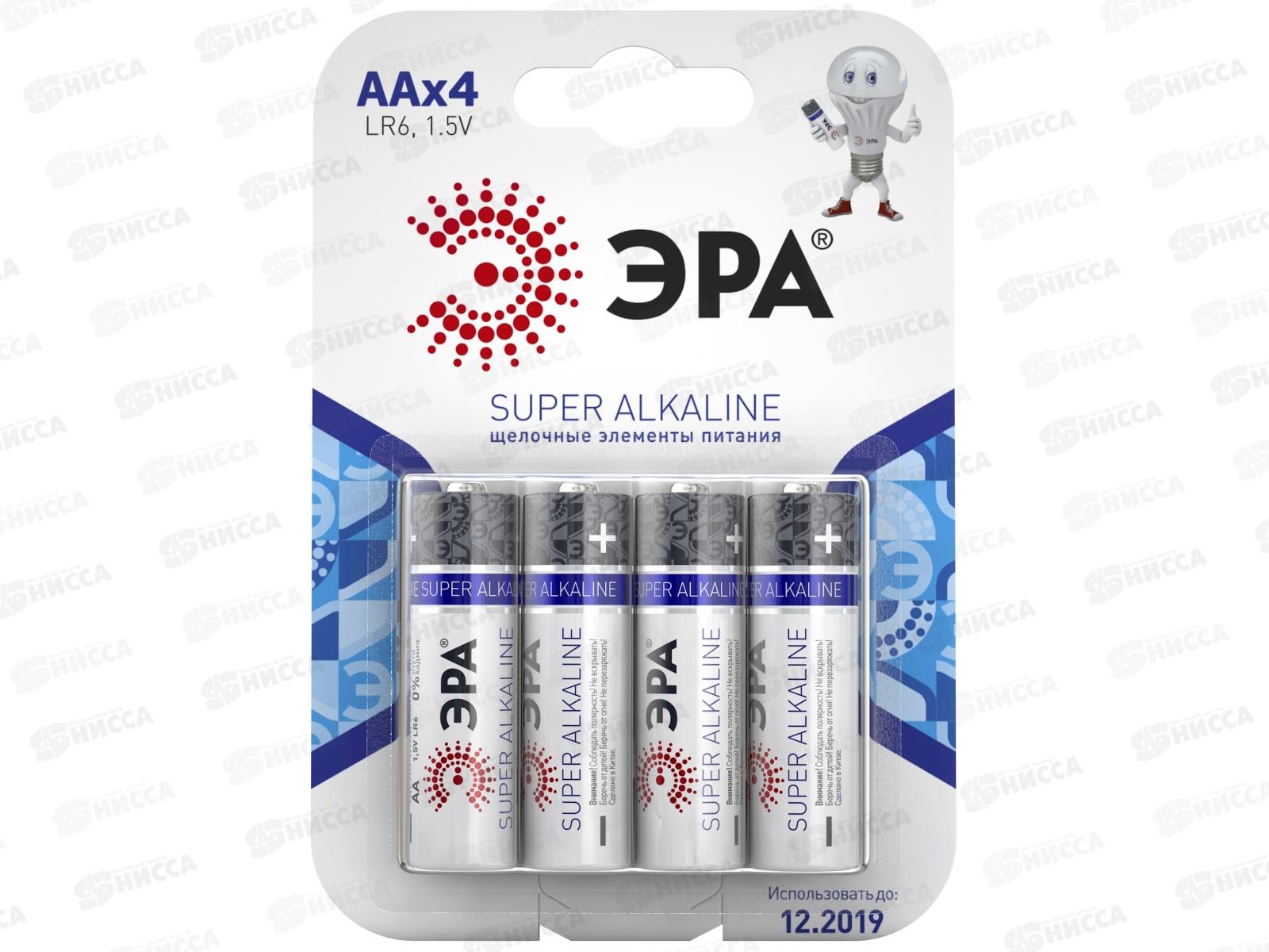 Батарейка ЭРА LR6 SUPER Alkaline   *4/80/640