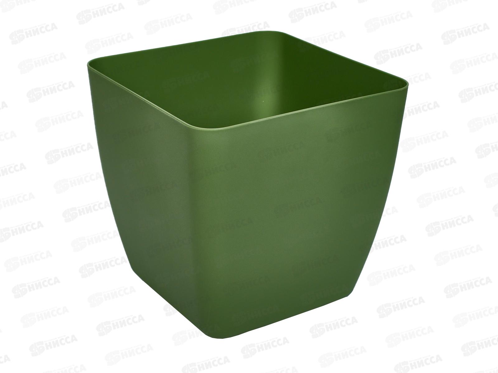 Горшок для цветов &quotInGreen Vienna&quot 5л квадратный оливковый IG680410013 *16