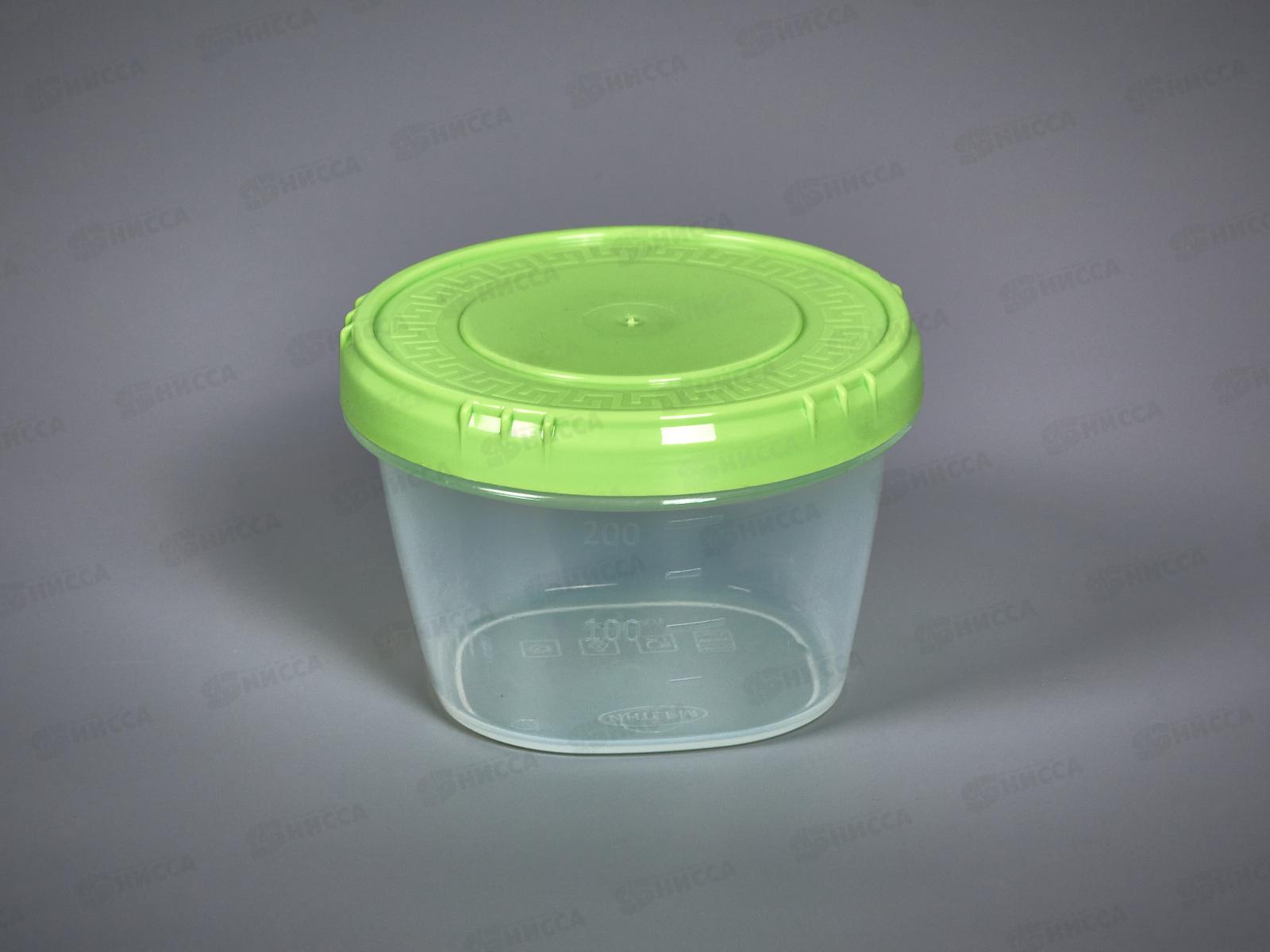 Емкость (Банка) 300мл салатовая , крышка *60