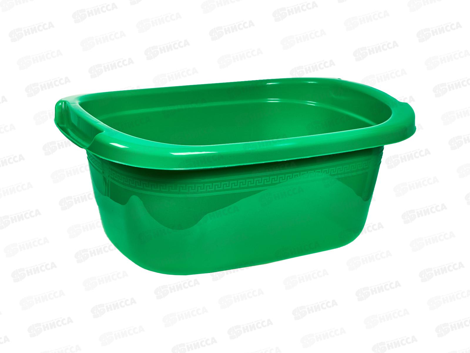 Таз  27л пластмассовый овальный зеленый ИНТ *10