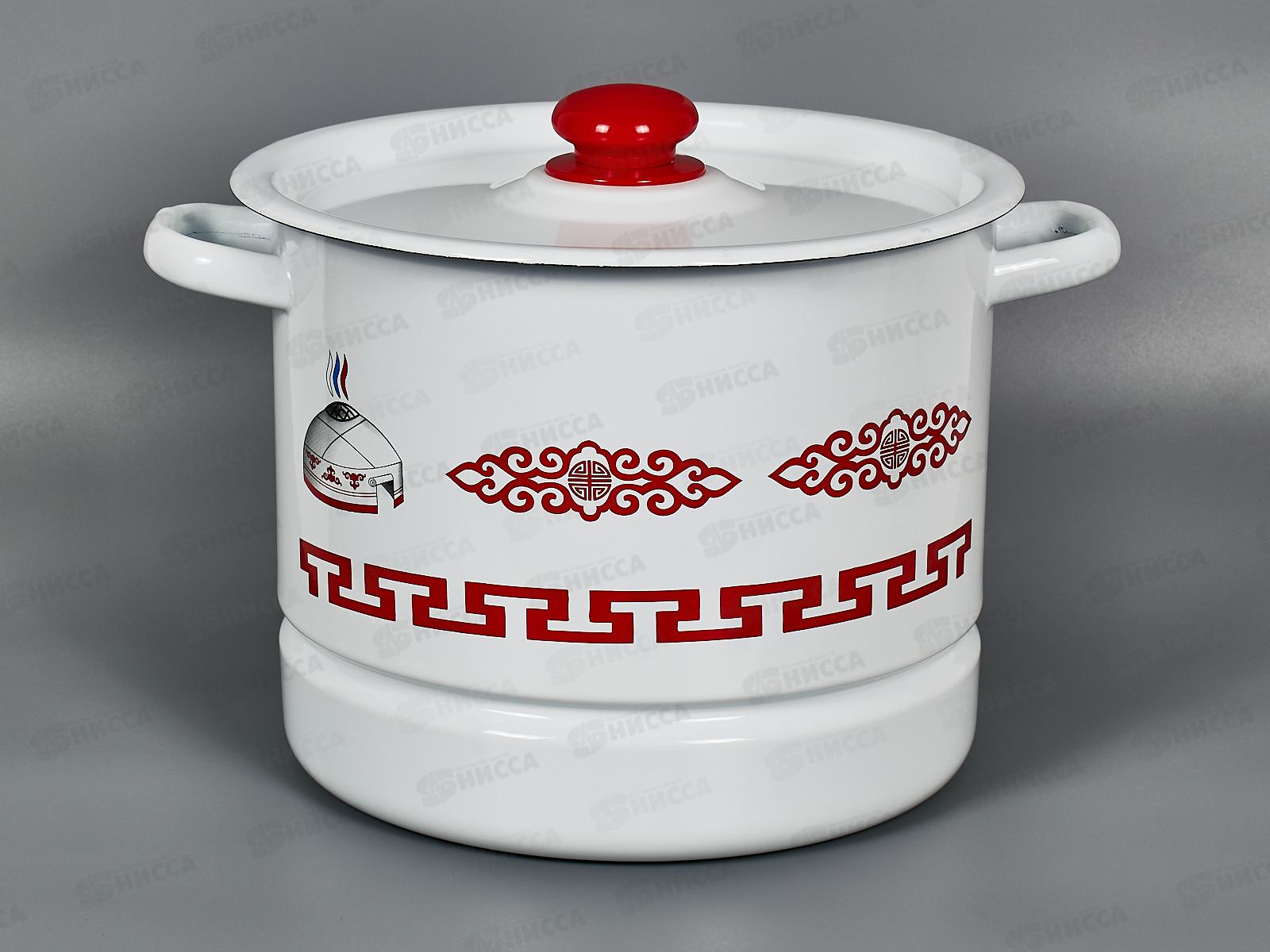 Мантоварка 9,0л Юрта с пластм. кнопкой, 3 вставки С1722.3*129