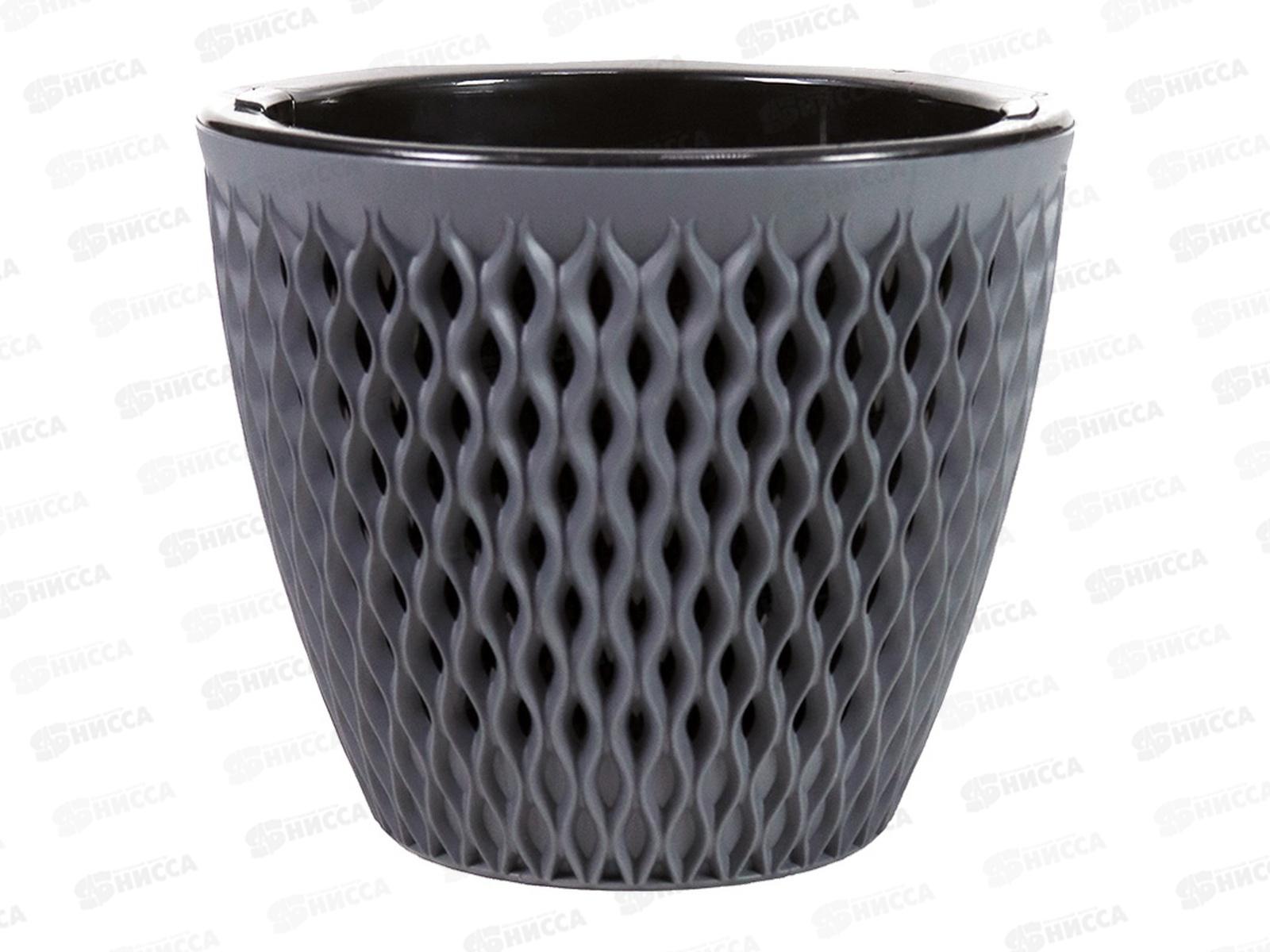 Кашпо &quotВерсаль&quot 3л Антрацит КШ-4059 *12