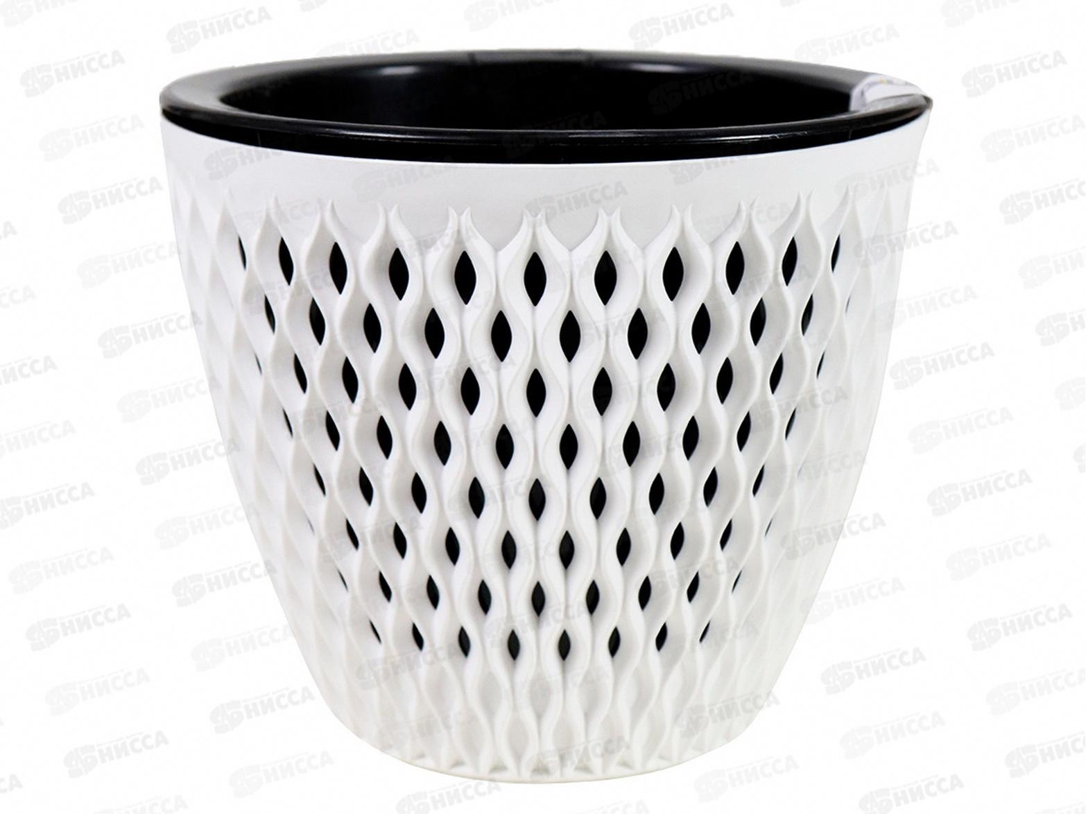 Кашпо &quotВерсаль&quot 3л Белый/черный КШ-4062 *12