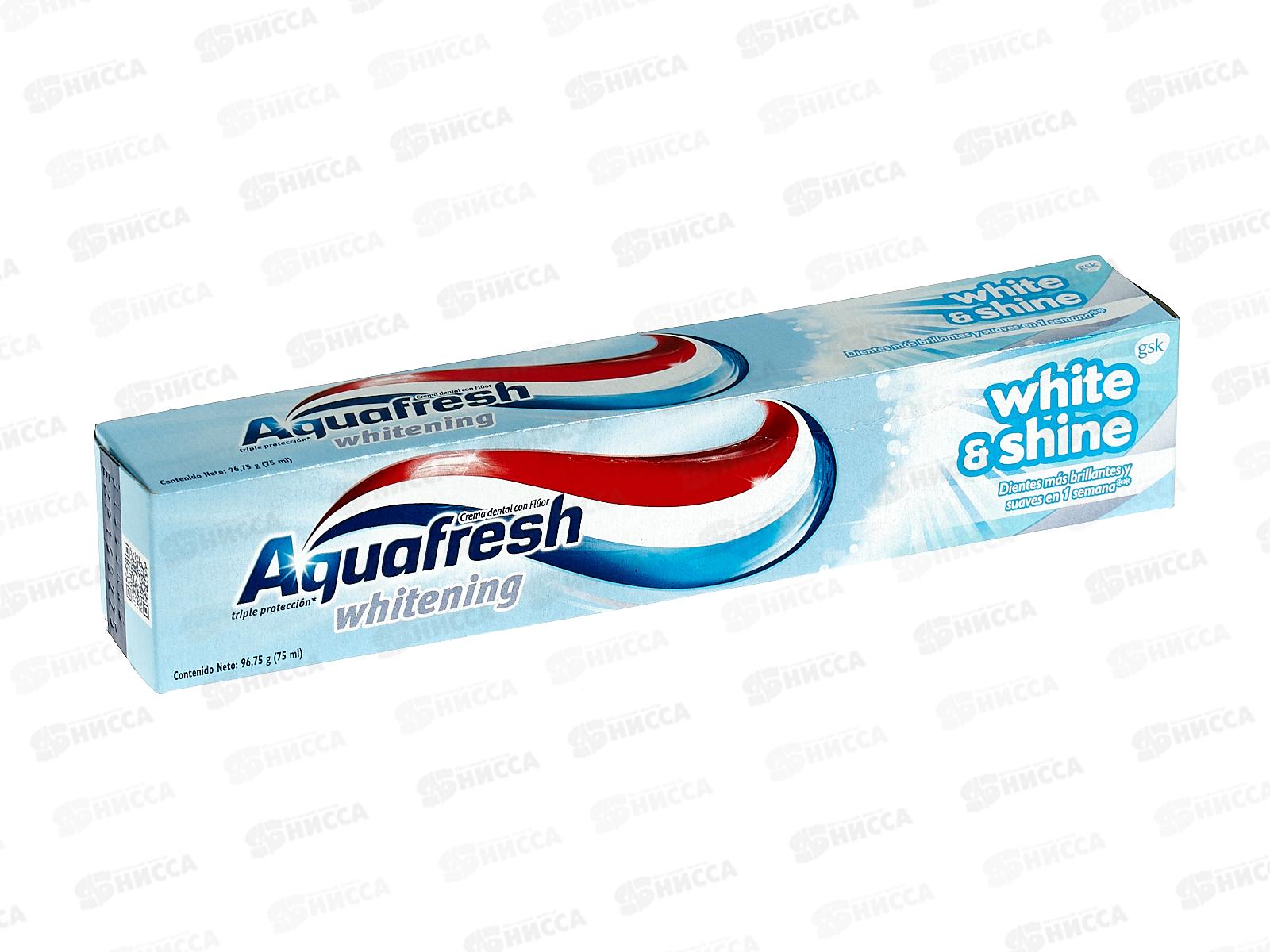 АКВАФРЕШ зубная паста 75мл Сияющая белизна *12