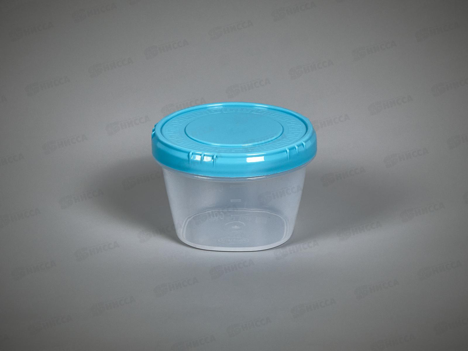 Емкость (Банка) 300мл голубой , крышка *60