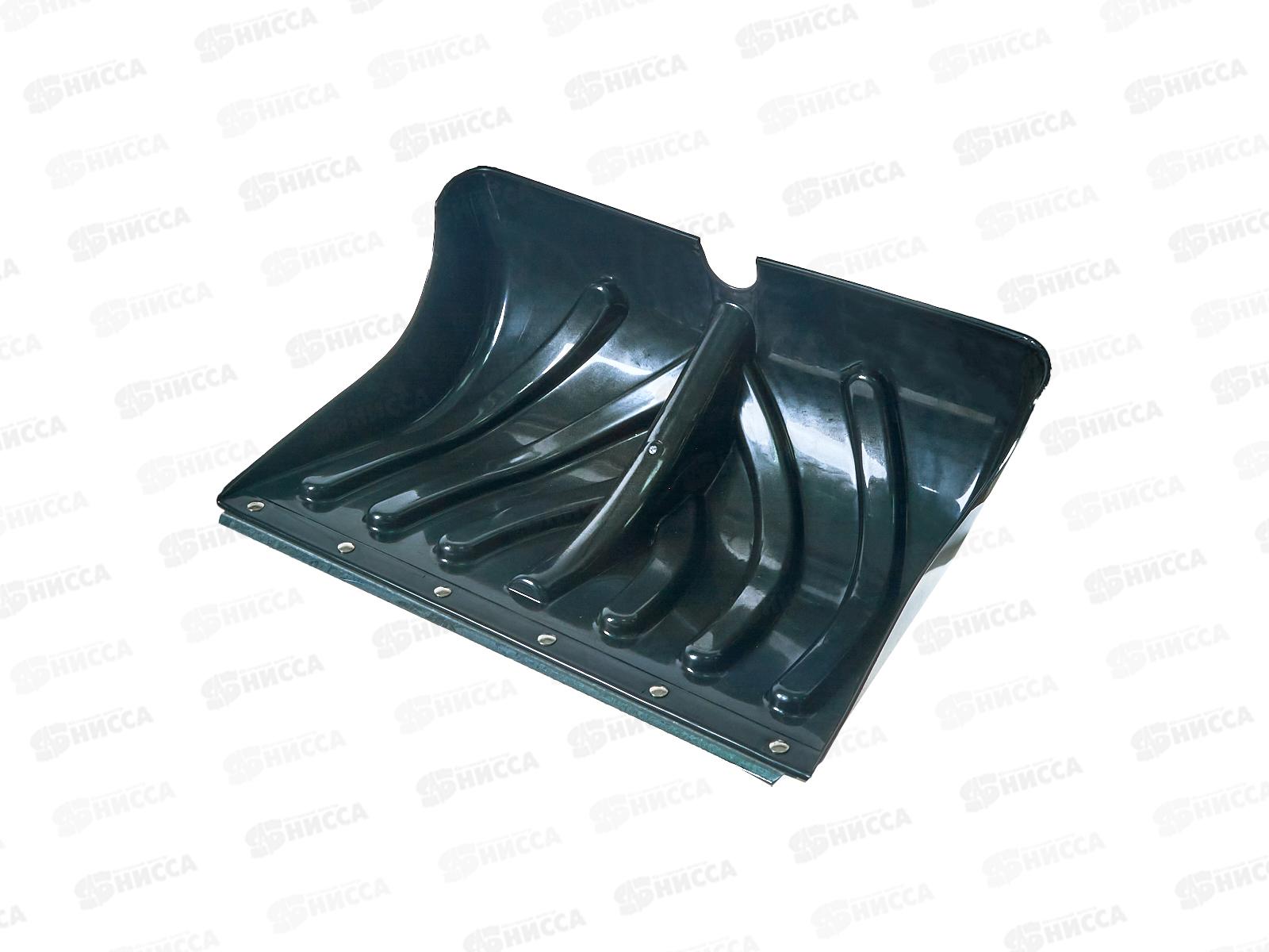 Лопата снеговая ДОМБАЙ 490*340мм со стальной планкой-скребком, без черенка, 830 грамм *5