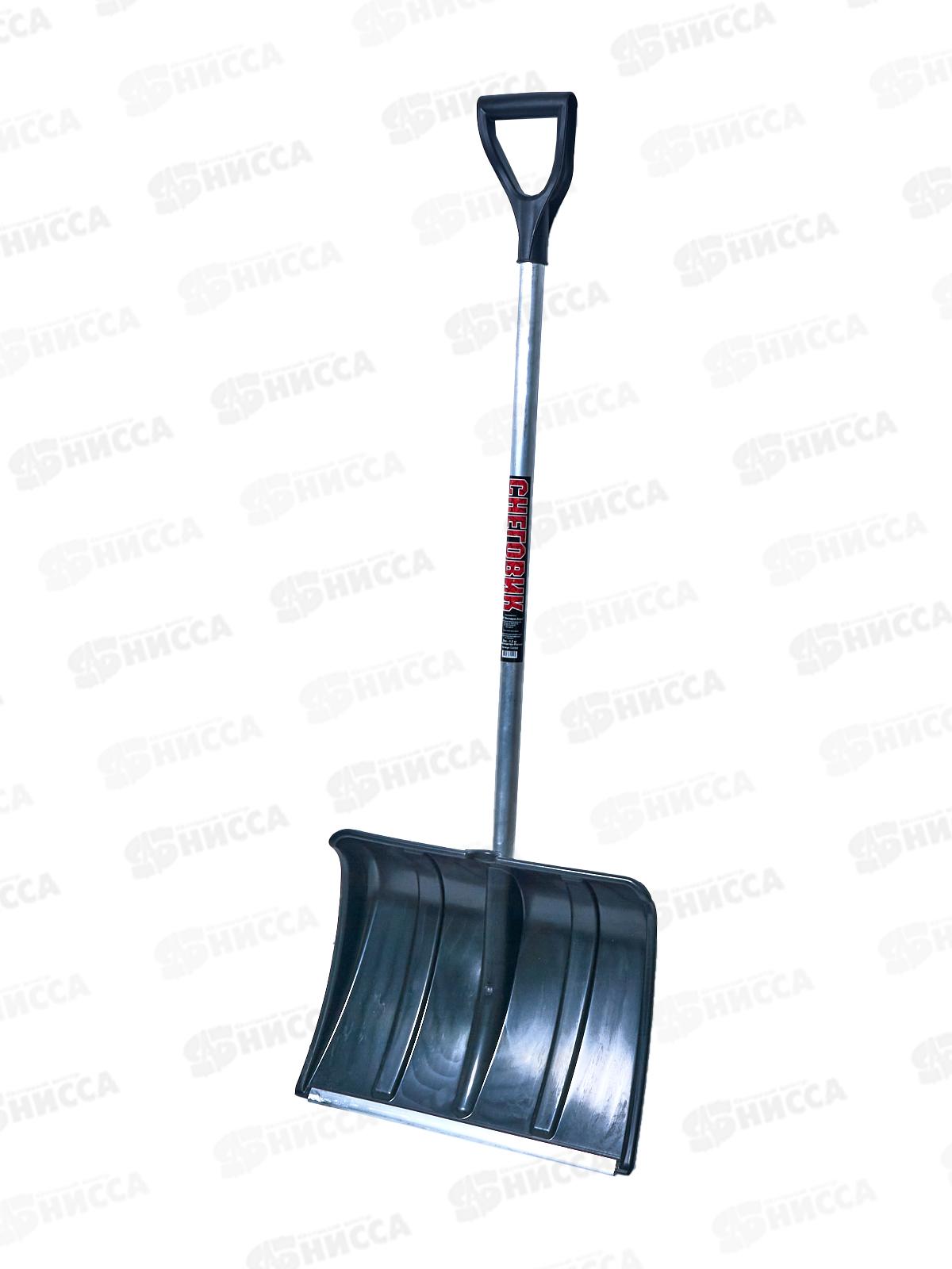 Лопата снеговая СНЕГОВИК 1350*490*370мм, с алюминиевой планкой и черенком с V-образной ручкой *5