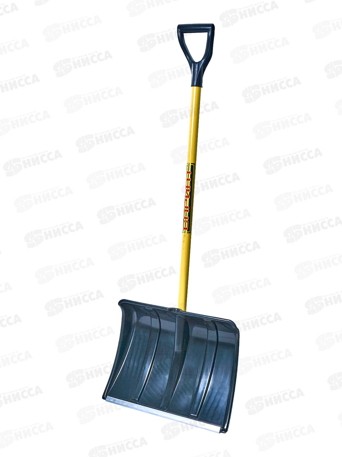 Лопата снеговая Спринт ЛЕДО 1360*490*370мм, с алюминиевой планкой и металлическим черенком с V-образной ручкой *5