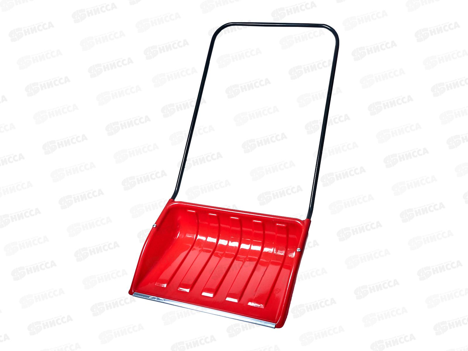 Скрепер для снега ИРБИС 1400*700*465мм красный, из первичного пластика, диаметр ручки трубы 20мм   *5