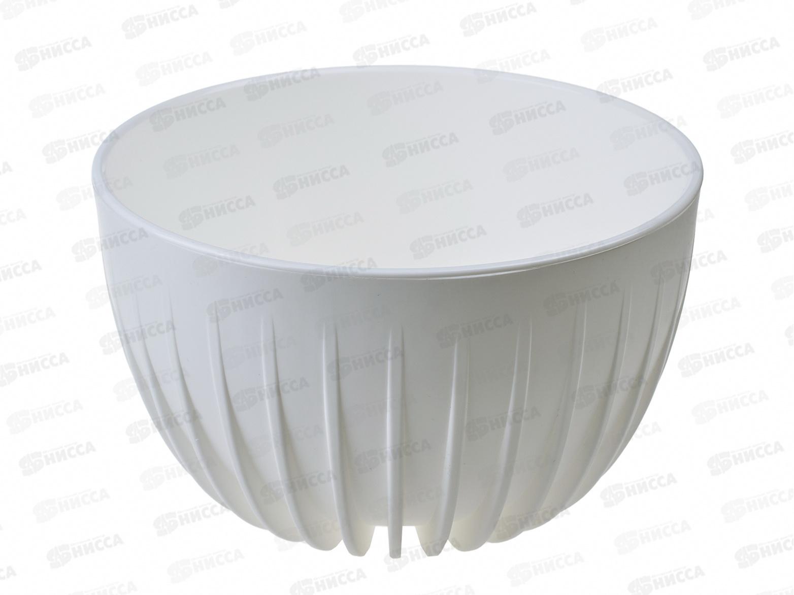 Горшок для цветов Миска Сигма 4,5л Белый (с вкладкой) д.24, h14,5