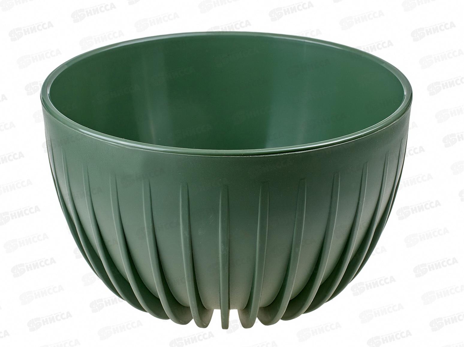 Горшок для цветов Миска Сигма 4,5л Нефрит (с вкладкой) д.24, h14,5
