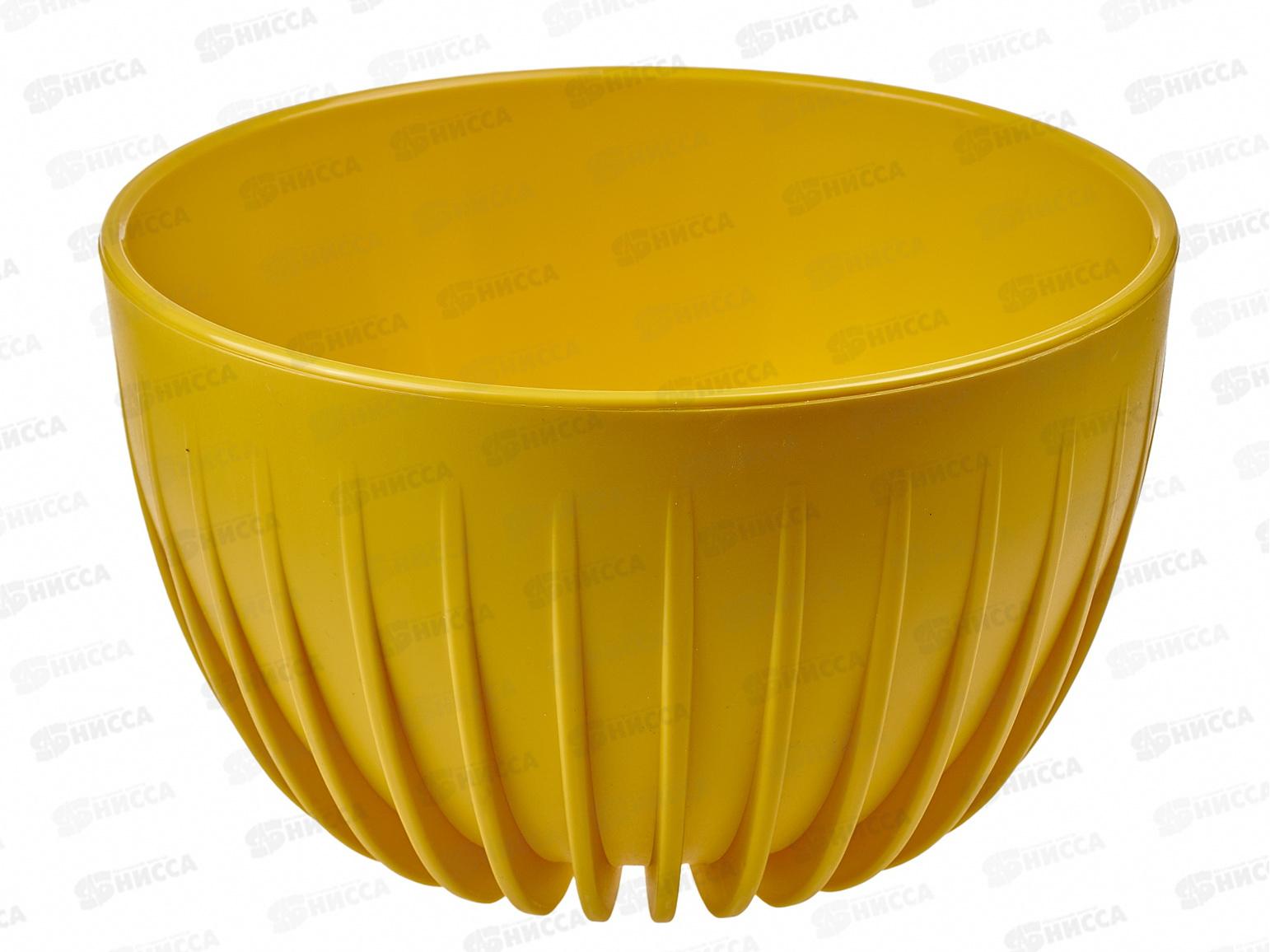 Горшок для цветов Миска Сигма 4,5л Медовый (с вкладкой) д.24, h14,5