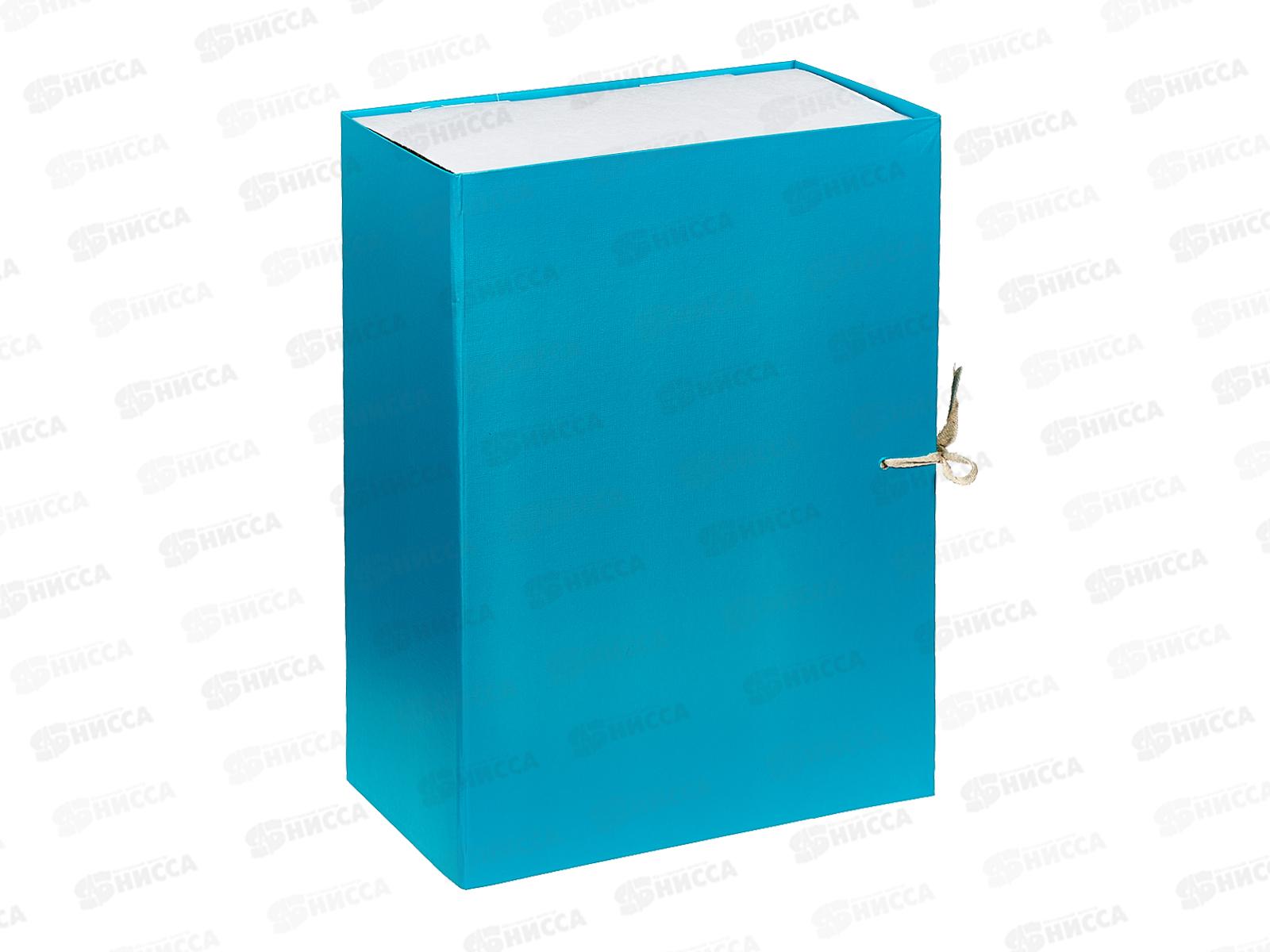 Папка арх. 12см Lamark складн.б/в.,бирюзовая, 0112 *5