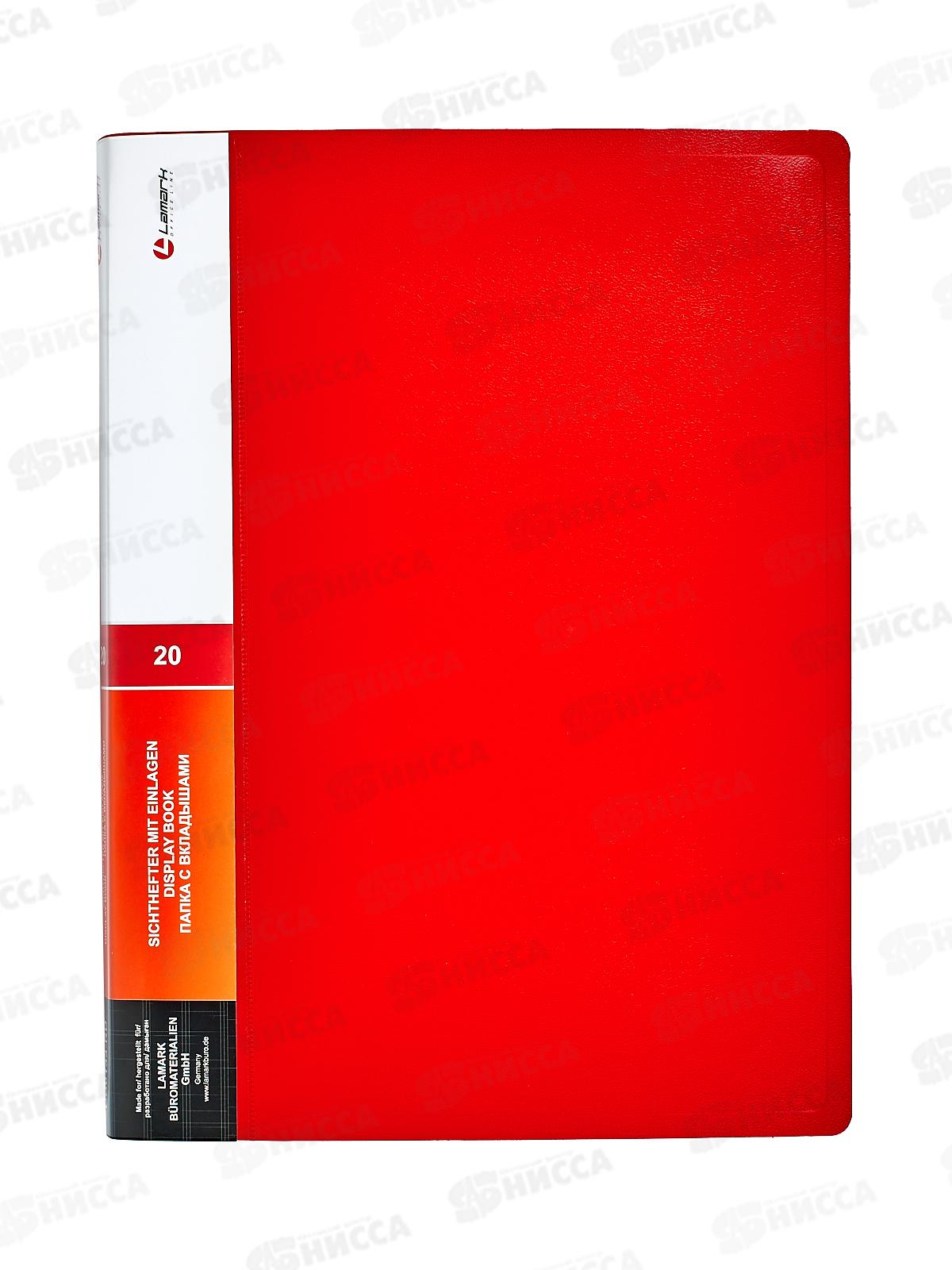 Папка с мультифорами 20страниц LAMARK, красная, 0,60мм 0133 *30