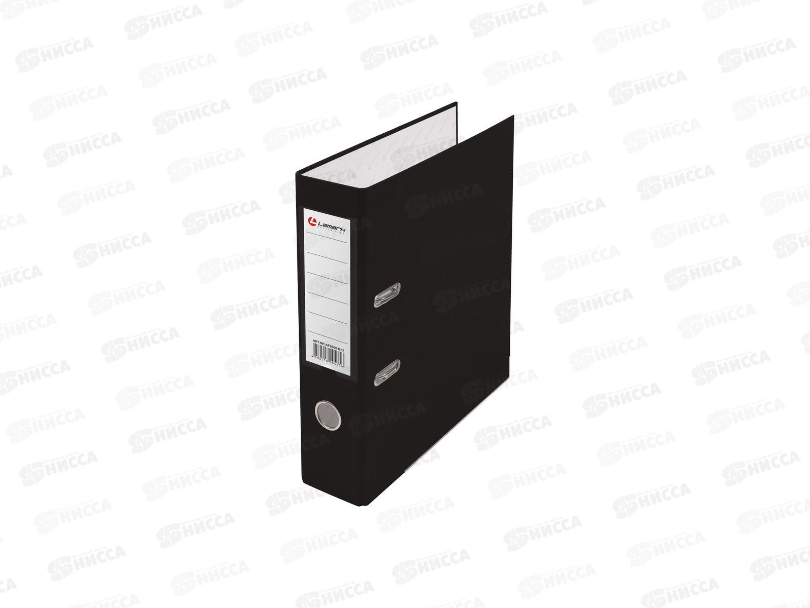 Регистратор А4 80мм LAMARK черный метал,оконт./карм собран., 0600 *10