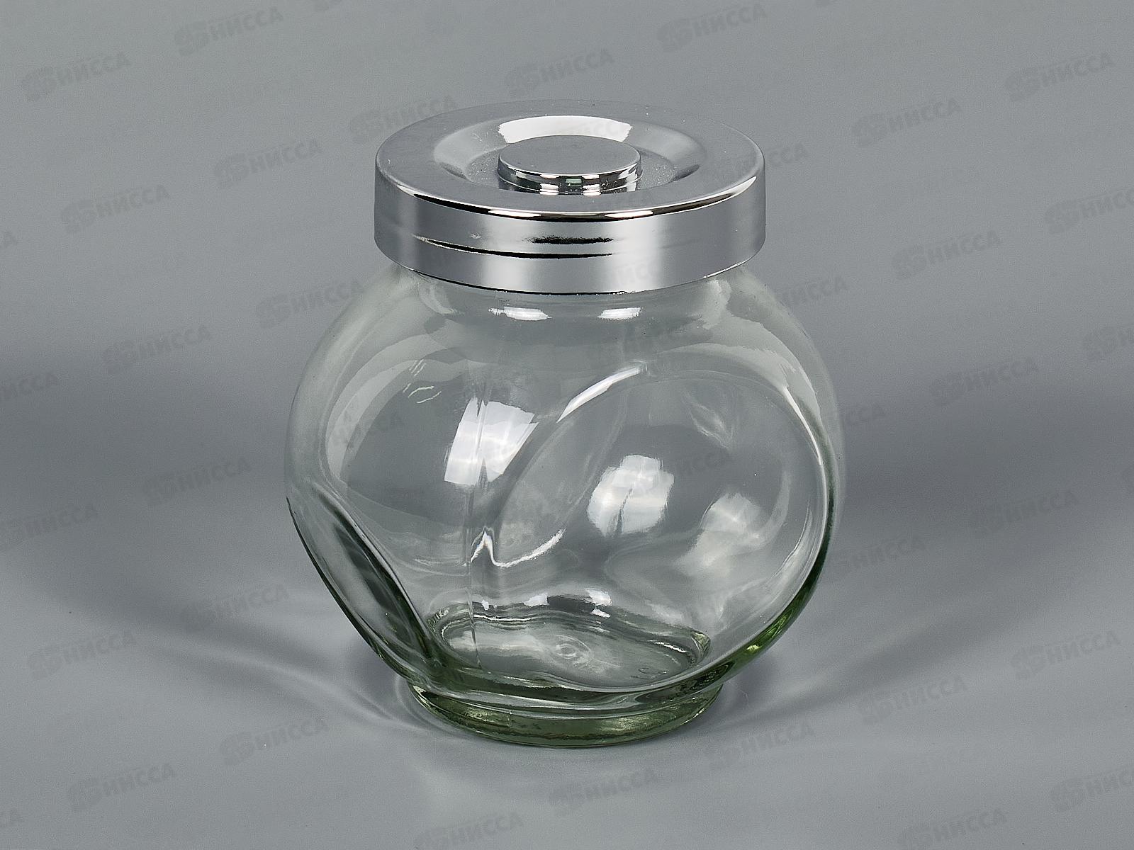 Банка стеклянная с металл крышкой 5,3*8см (063339)  Ж