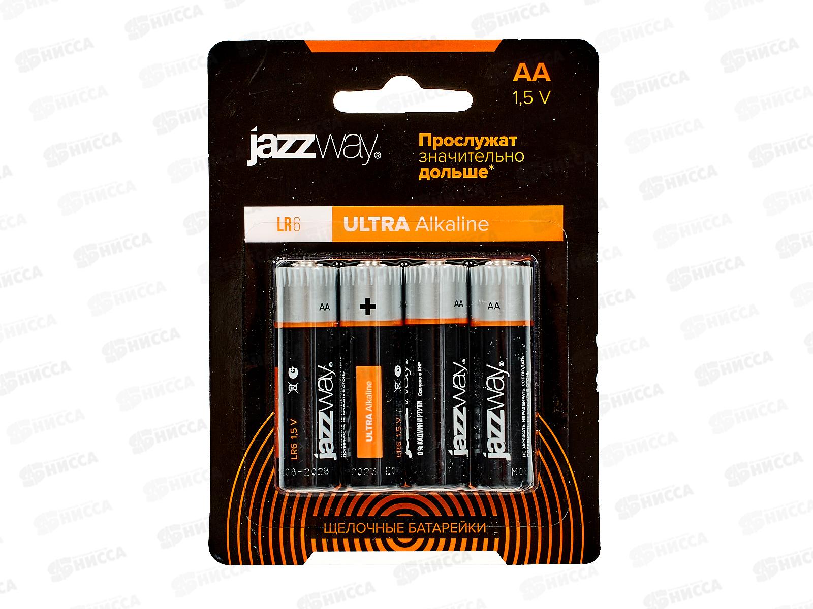 Батарейка JAZZway LR6 ULTRA Alkaline, BL4 *4/48/576