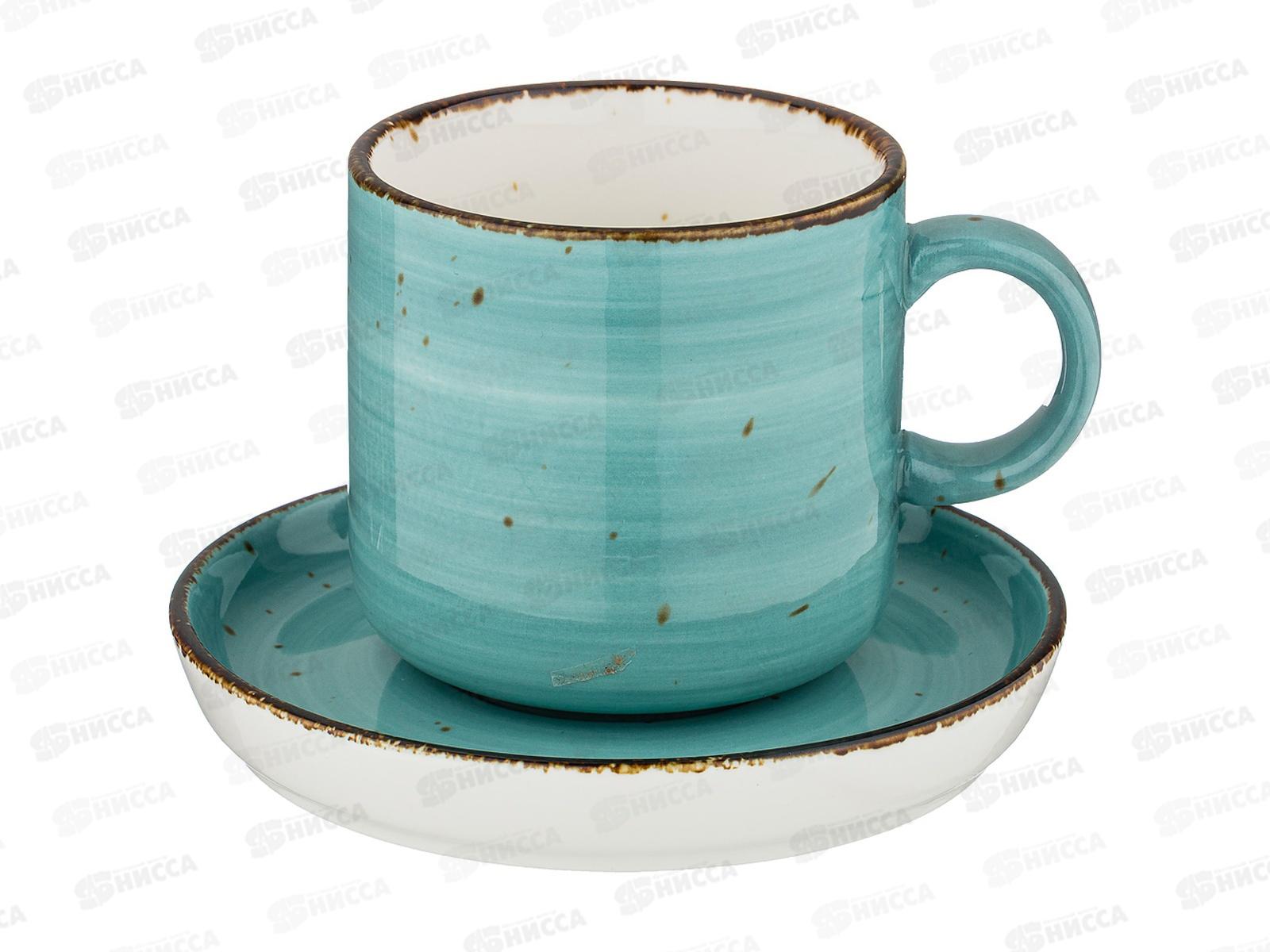 Чайная пара Bronco Nature Бирюзовый 350мл 263-1031 *24