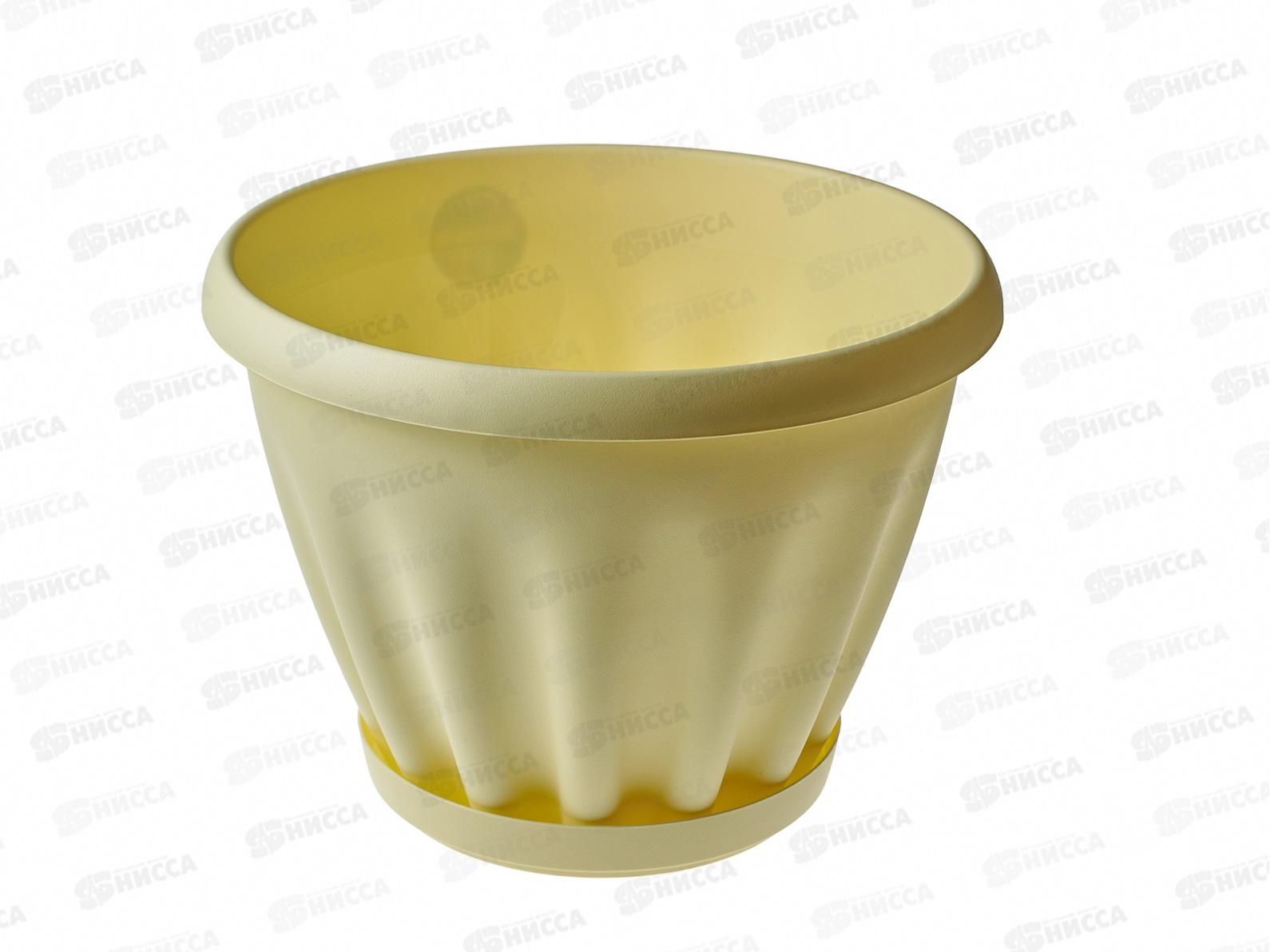 Горшок Знатный D270мм 6,7л с/подст Желтый М304Ж *15