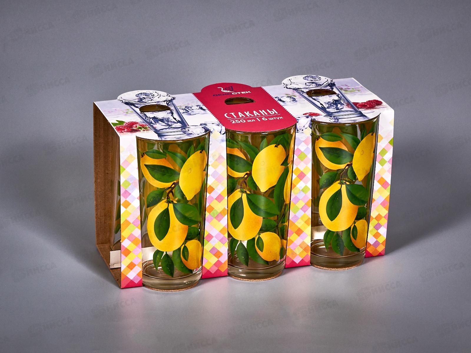 Набор стаканов 6шт 146-Д для сока Лимоны *4