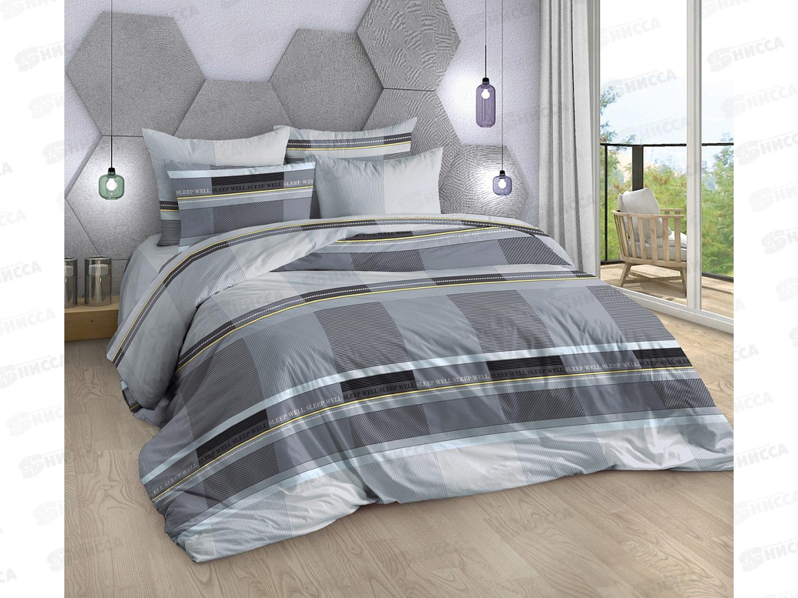 Комплект постельного белья 2сп 215*175 бязь наб,пл125 Блюз