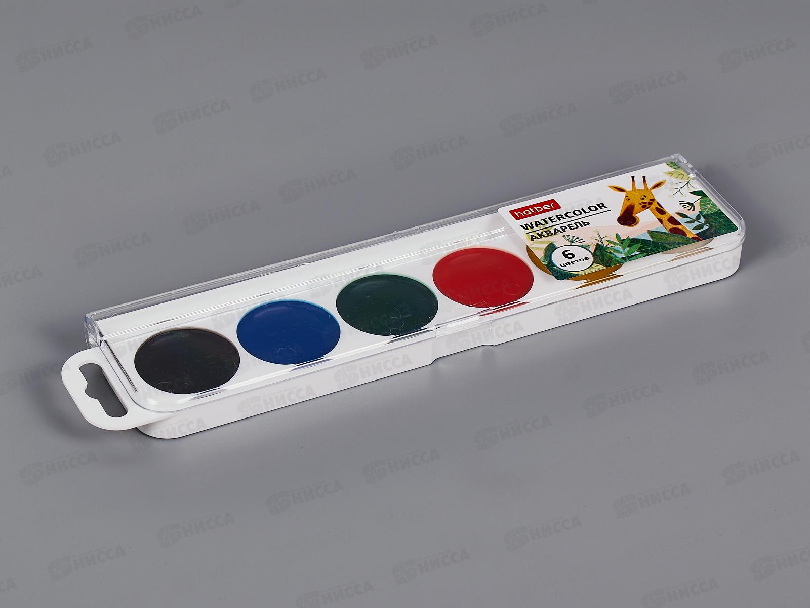 Акварель Hatber 6цв медовая Colora б/к в пл.пен.,071847*81