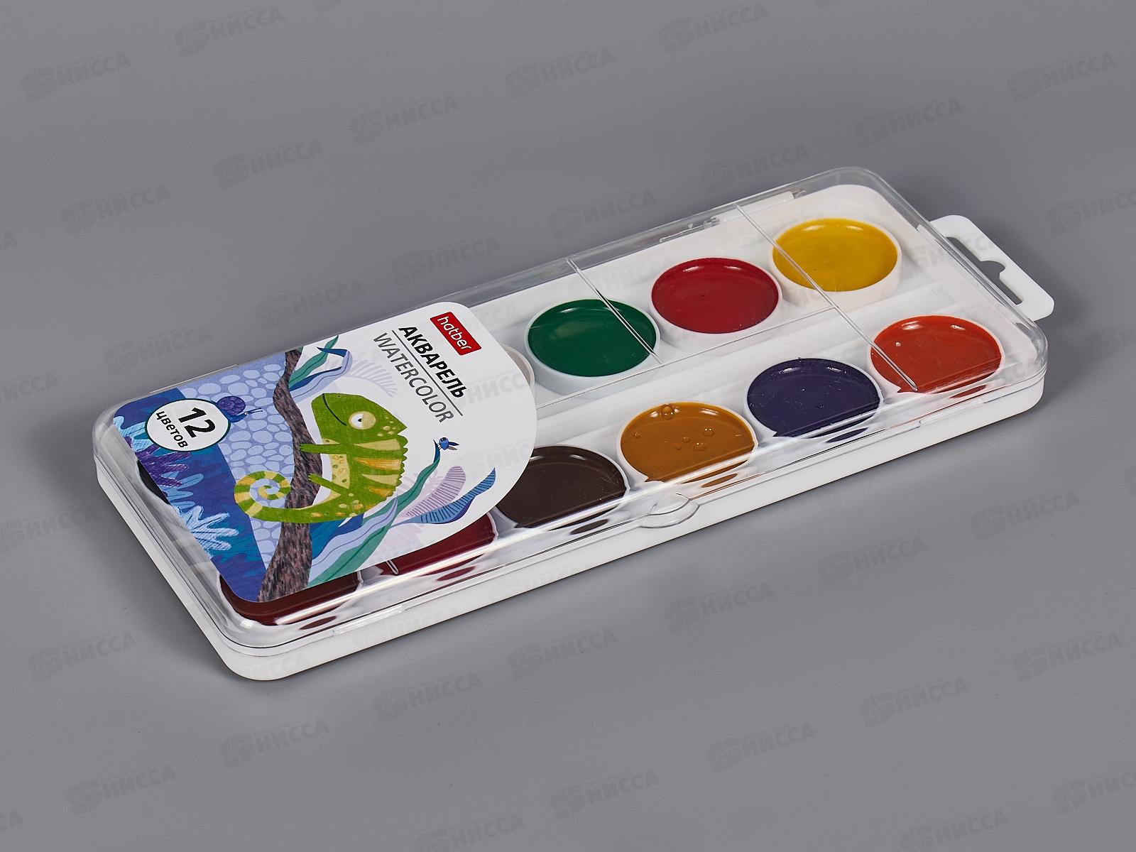 Акварель Hatber 12цв медовая, Colora б/к в пл.пен.,083600*12