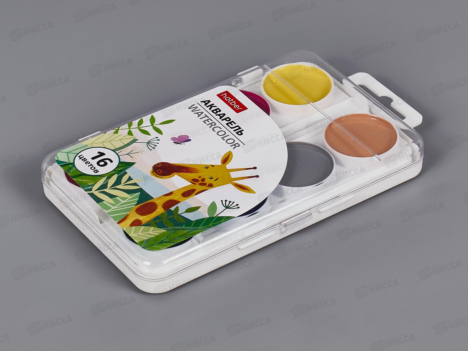 Акварель Hatber 16цв медовая Colora б/к в пл.пен.,083601*16