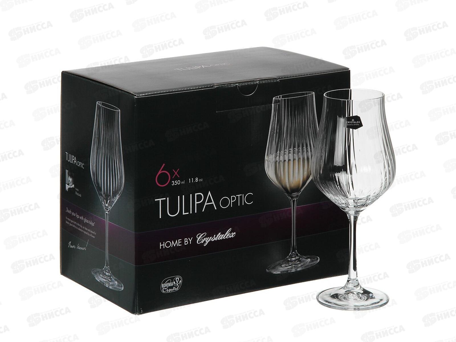 Набор бокалов для вина Tulipa Optic 6шт 350мл CR350101TO