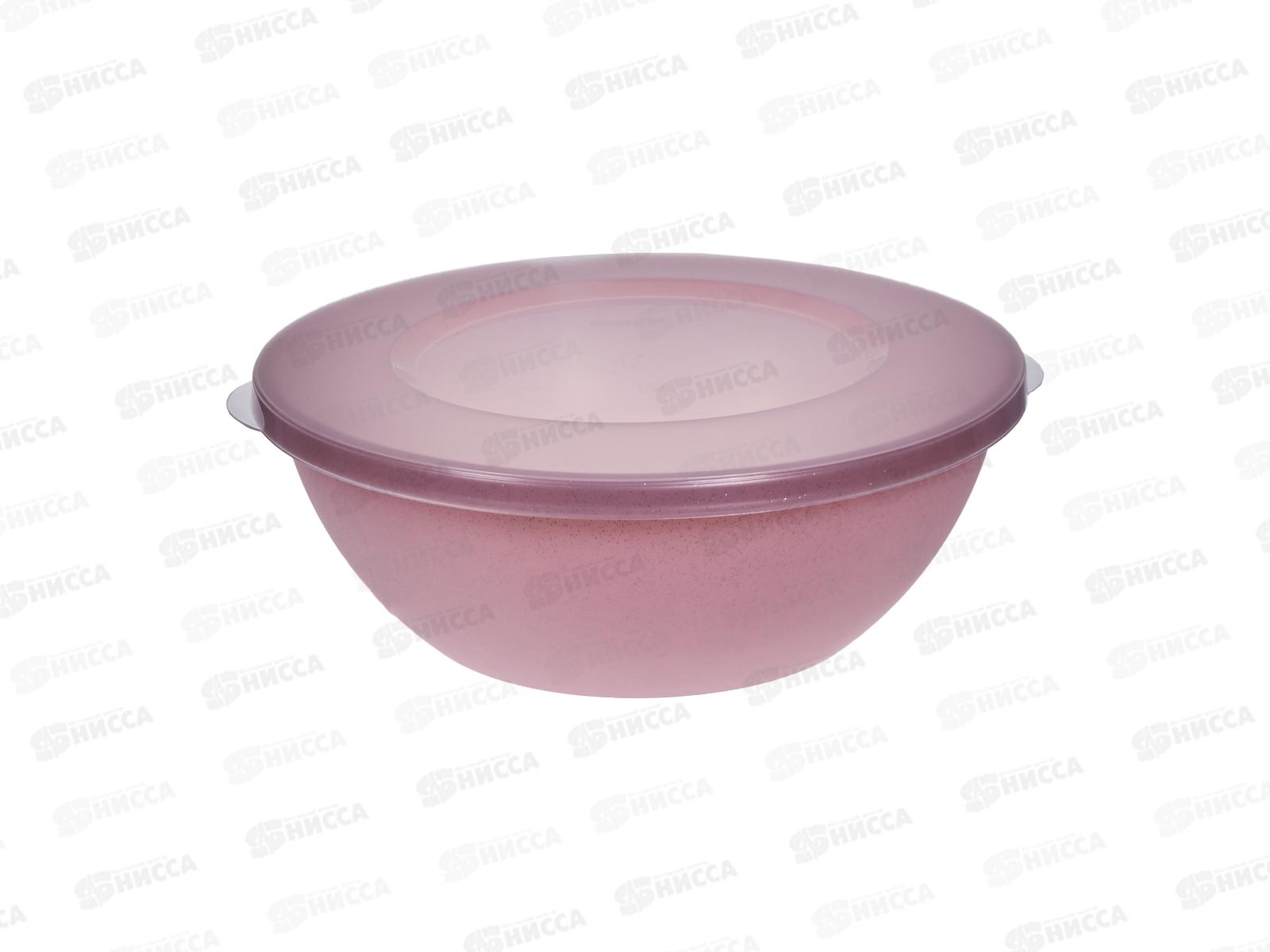 Миска 5л &quotPlast Team&quot с крышкой клубничное пралине РТ107611594