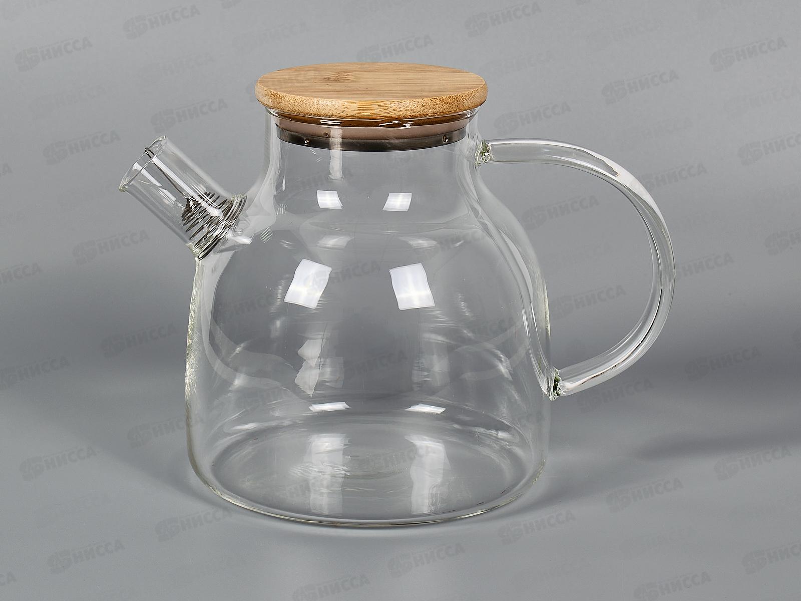 Чайник заварочный 1200мл с бамбуковой крышкой 120-121 *12/8