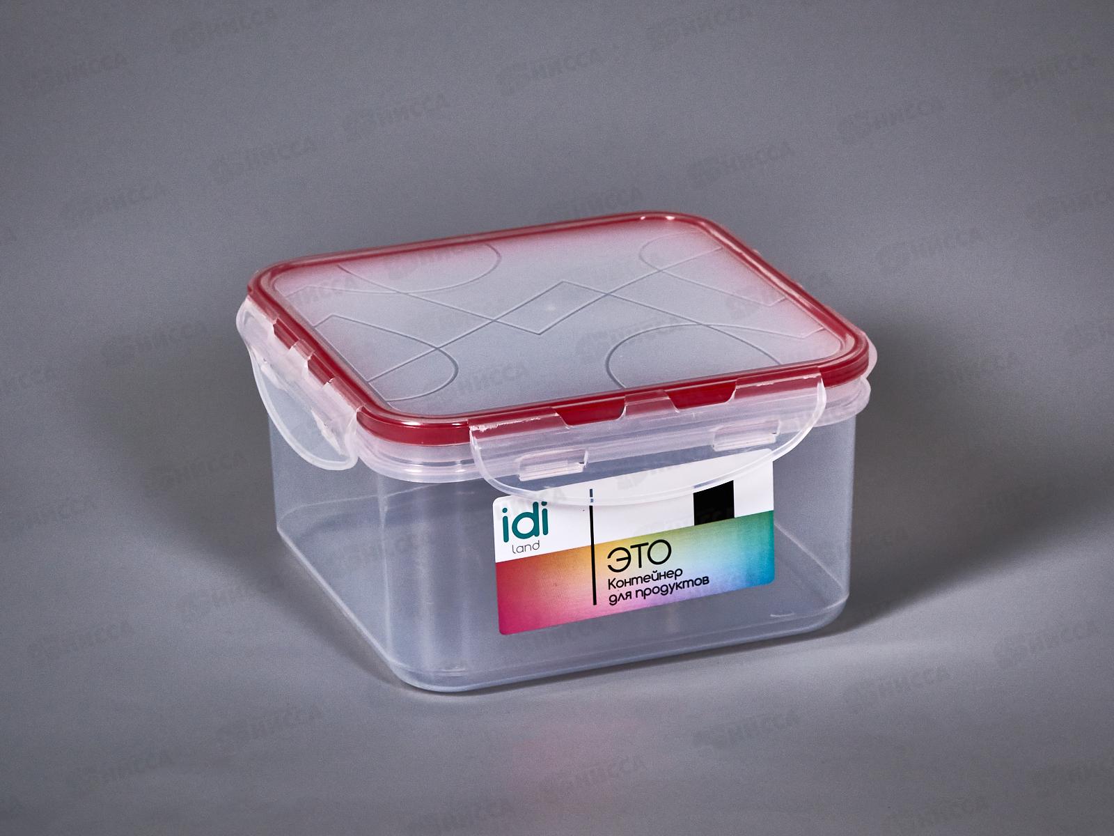 Контейнер для продуктов &quotModena&quot квадратный 1,2л с защелками 221110906/03 *11